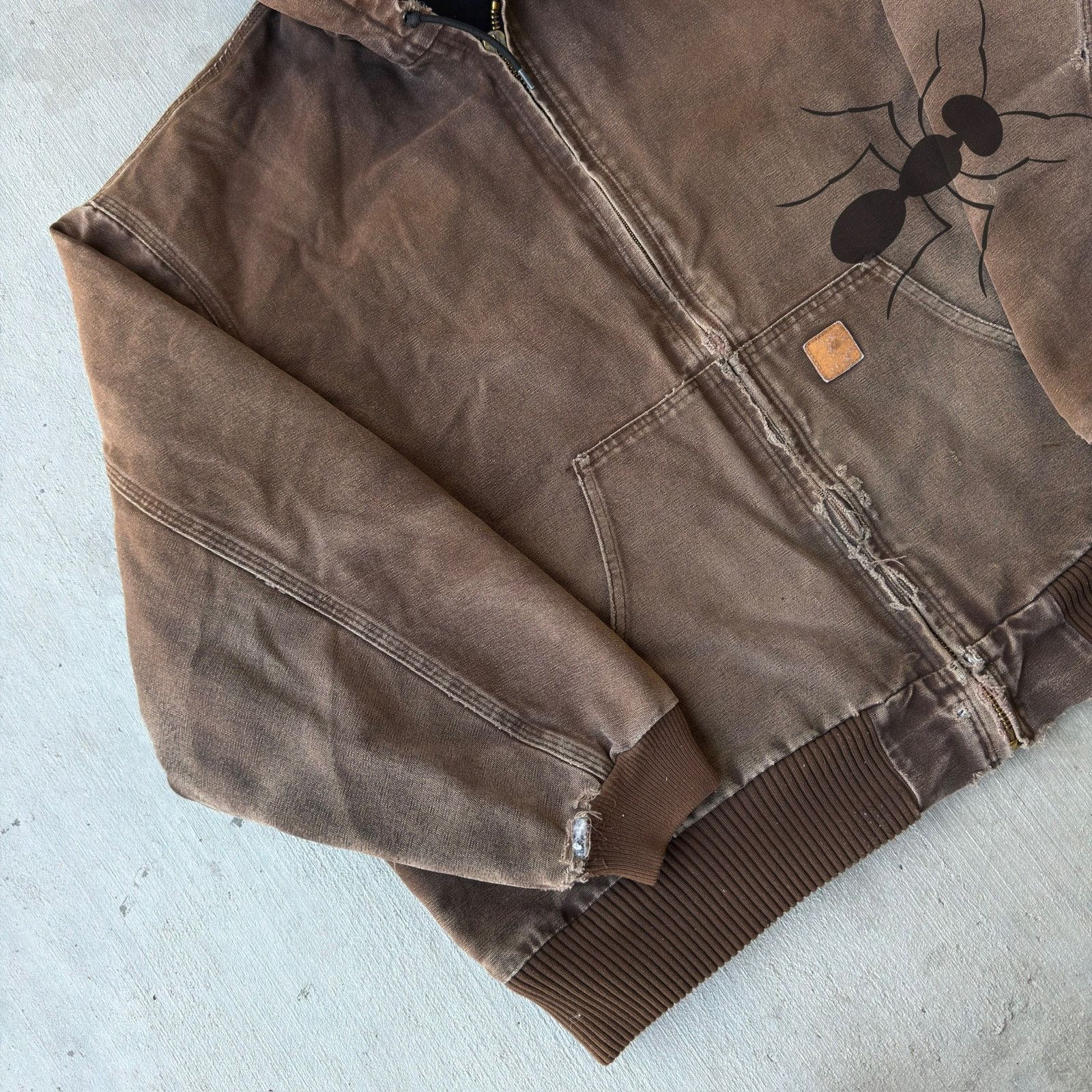 Carhartt × Vintage Carhartt J130 DKB brown hooded work wear jacket Size US XXL / EU 58 / 5 - 3 Thumbnail