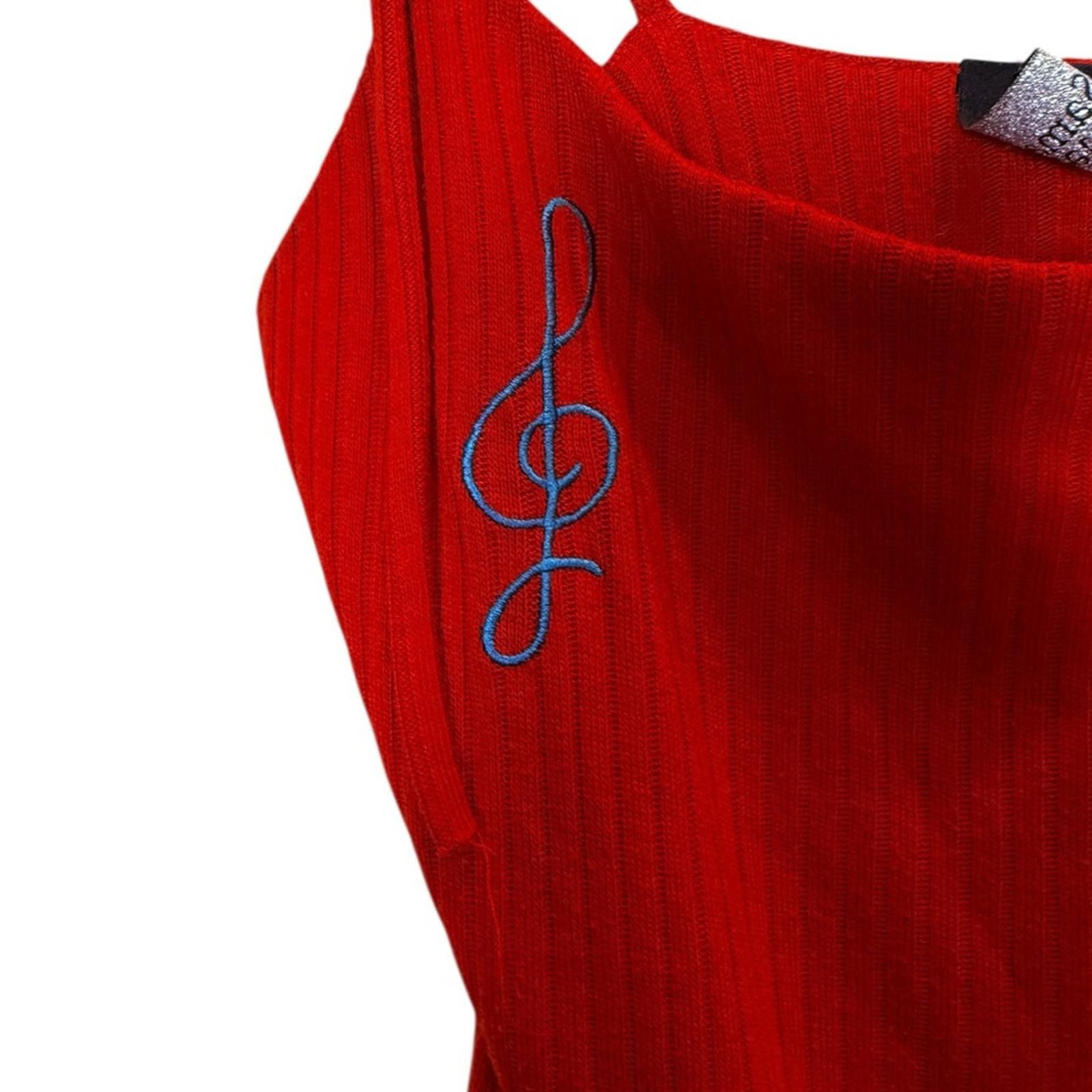 Other Samantha Pleet Vibrant Red Knit Pinup Girl Romper Mini Sz XS Size XS / US 0-2 / IT 36-38 - 2 Thumbnail