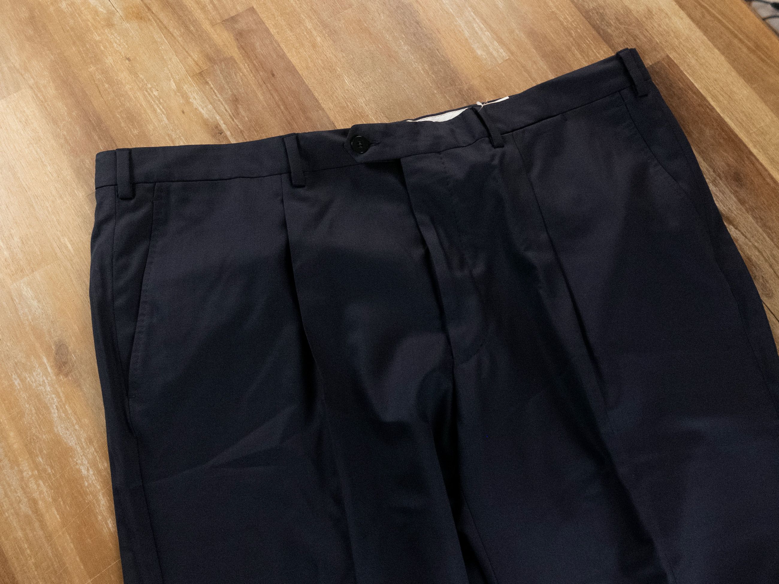 Caruso CARUSO navy blue wool dress pants trousers 42 / 58 Size US 42 / EU 58 - 2 Thumbnail
