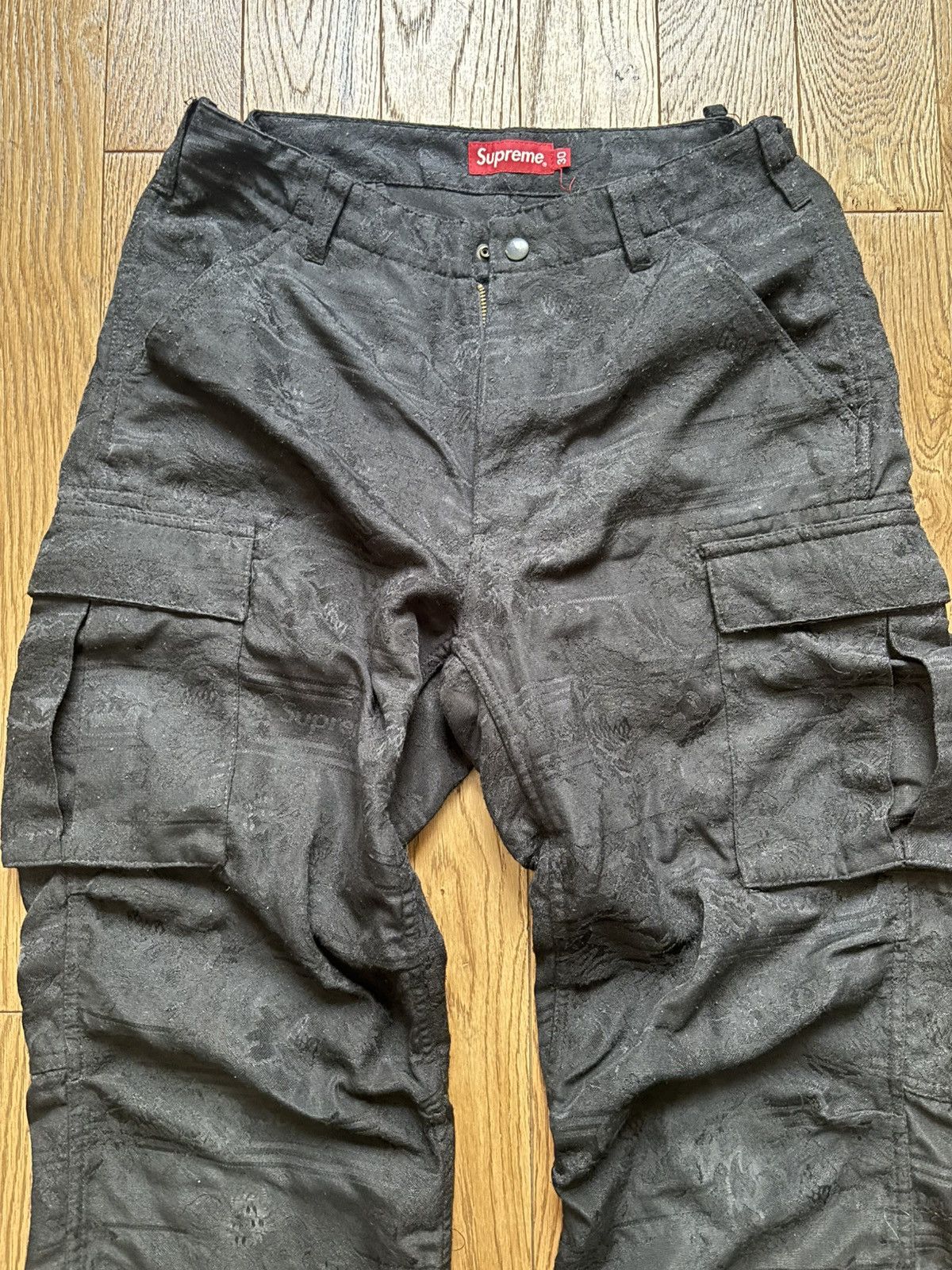 Supreme Floral Tapestry Cargo Pant Black SS21 Size 30