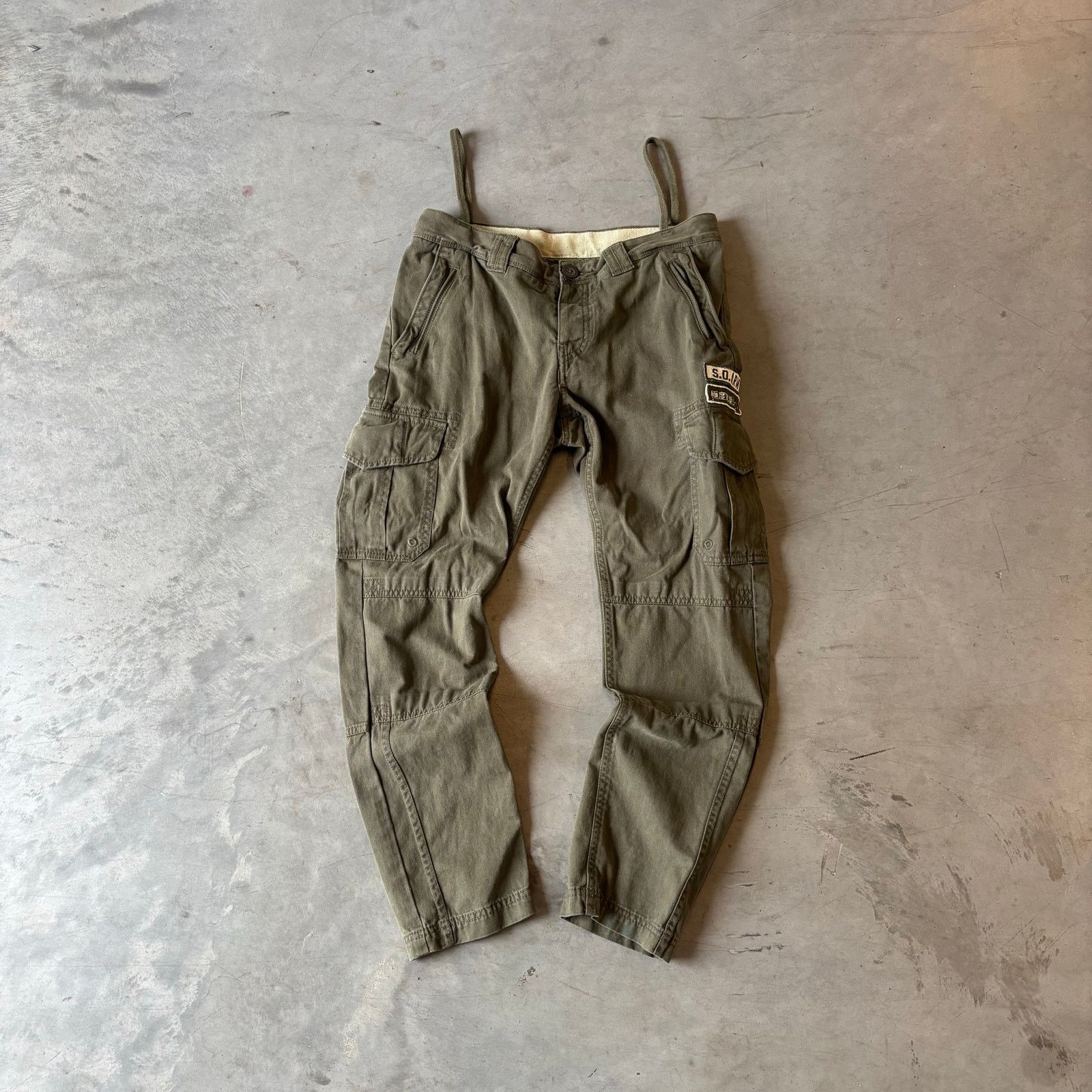 Vintage Vintage Y2K Green Earthtone Utility Cargo Pants Size US 30 / EU 46 - 1 Thumbnail