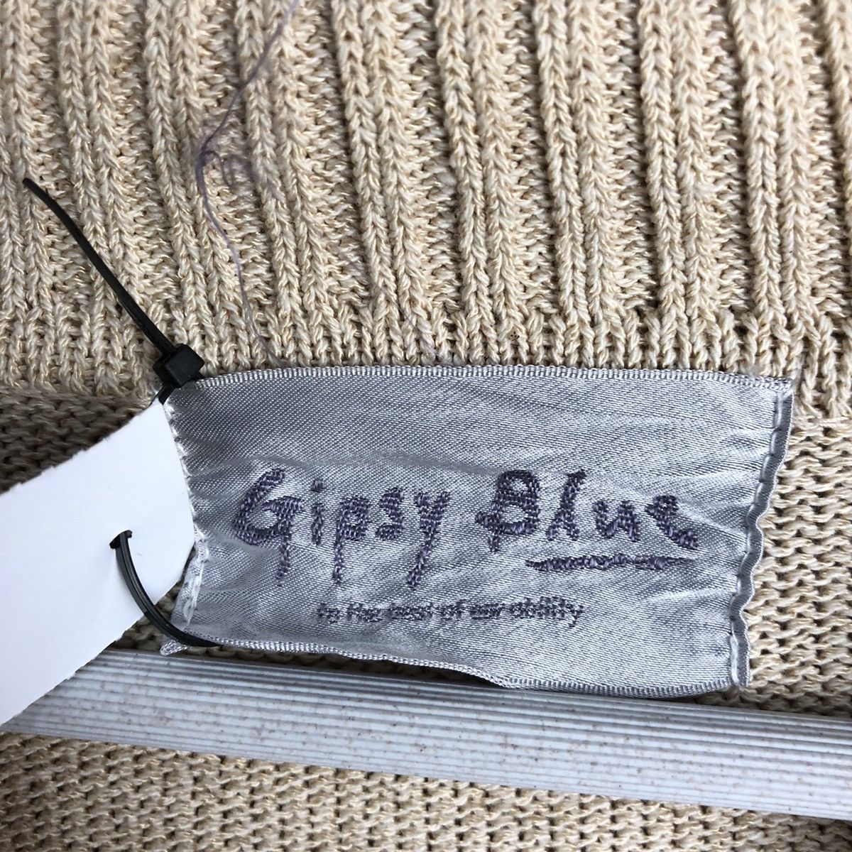 Japanese Brand Gispy Blue Cream Cardigan vintage Knitwear #A1952 Size US M / EU 48-50 / 2 - 10 Thumbnail