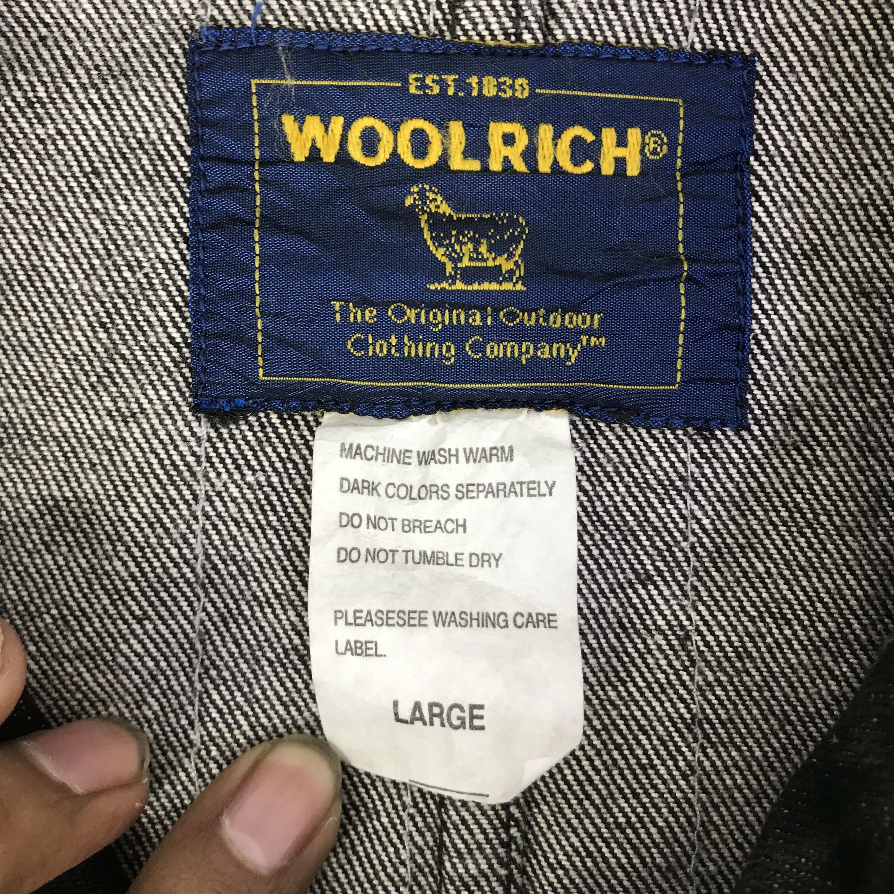 Woolrich Woolen Mills WOOLRICH BLACK DENIM BUTTON JACKET K84B10 Size US L / EU 52-54 / 3 - 9 Thumbnail