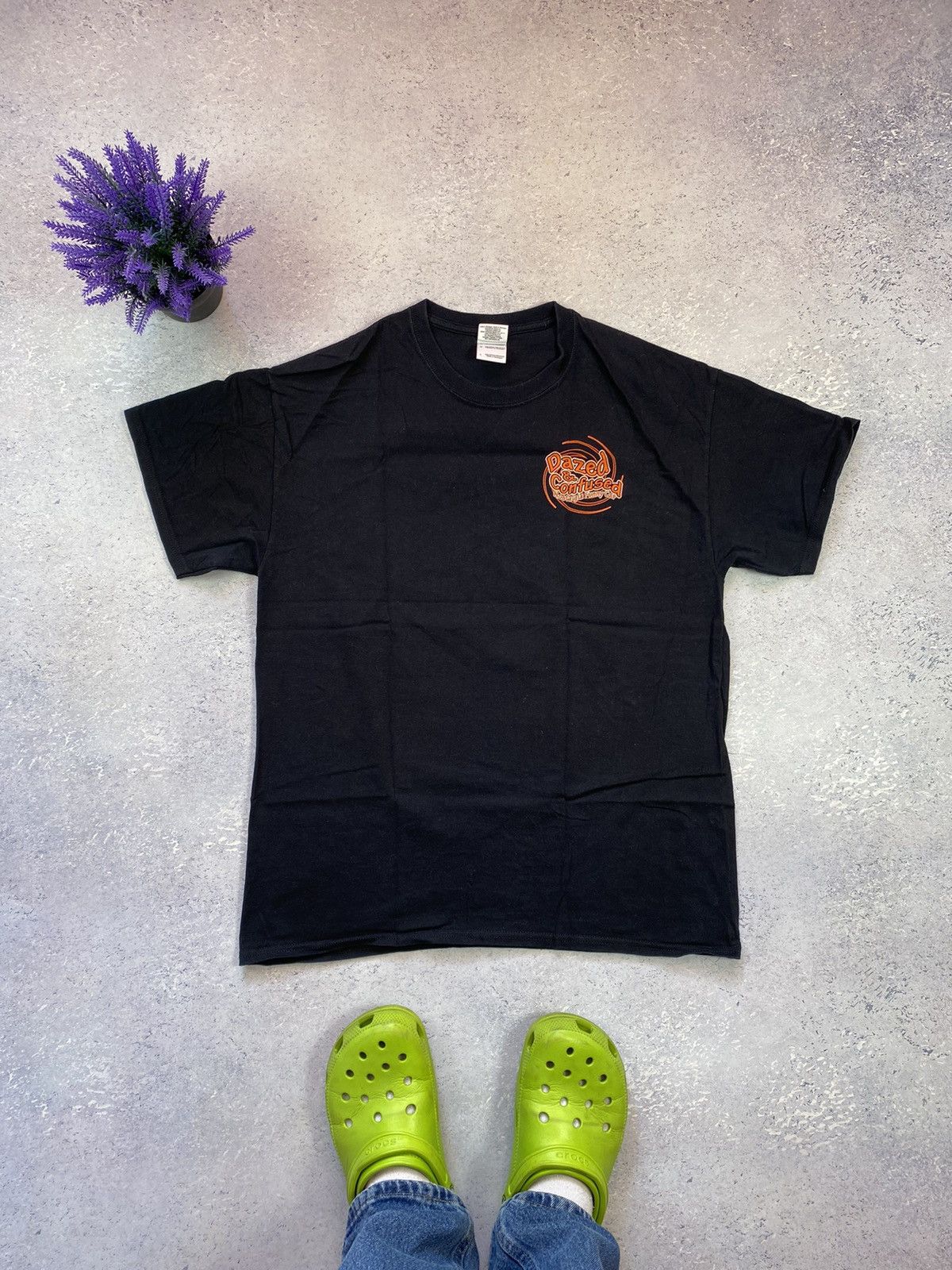 Band Tees Dazed Confused Men’s Black T-shirt With Big Centre Logo Size US L / EU 52-54 / 3 - 5 Thumbnail