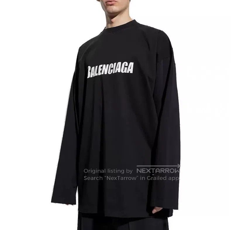 Balenciaga Balenciaga Ripped slogan T-shirt long-sleeve Size US S / EU 44-46 / 1 - 5 Thumbnail
