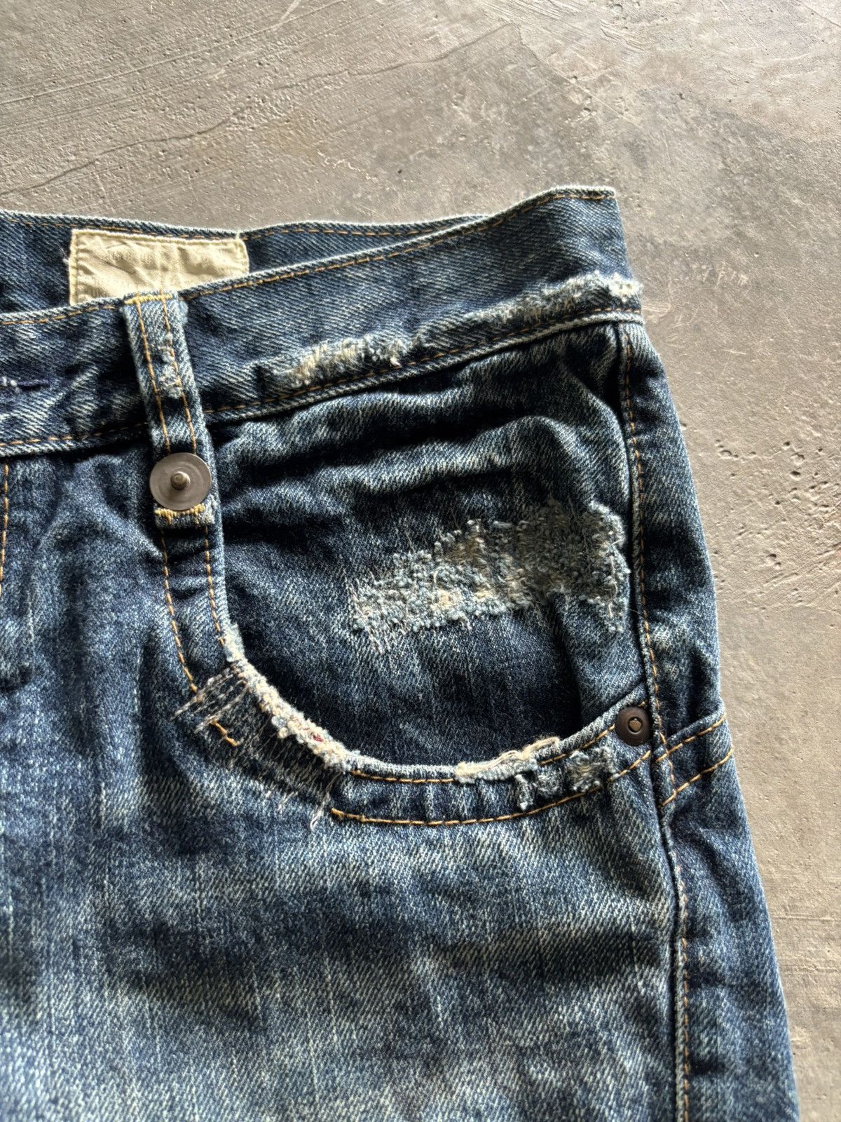 20471120 × Japanese Brand distressed Antgauge sashiko boro side pocket punk cross Size US 31 - 8 Thumbnail