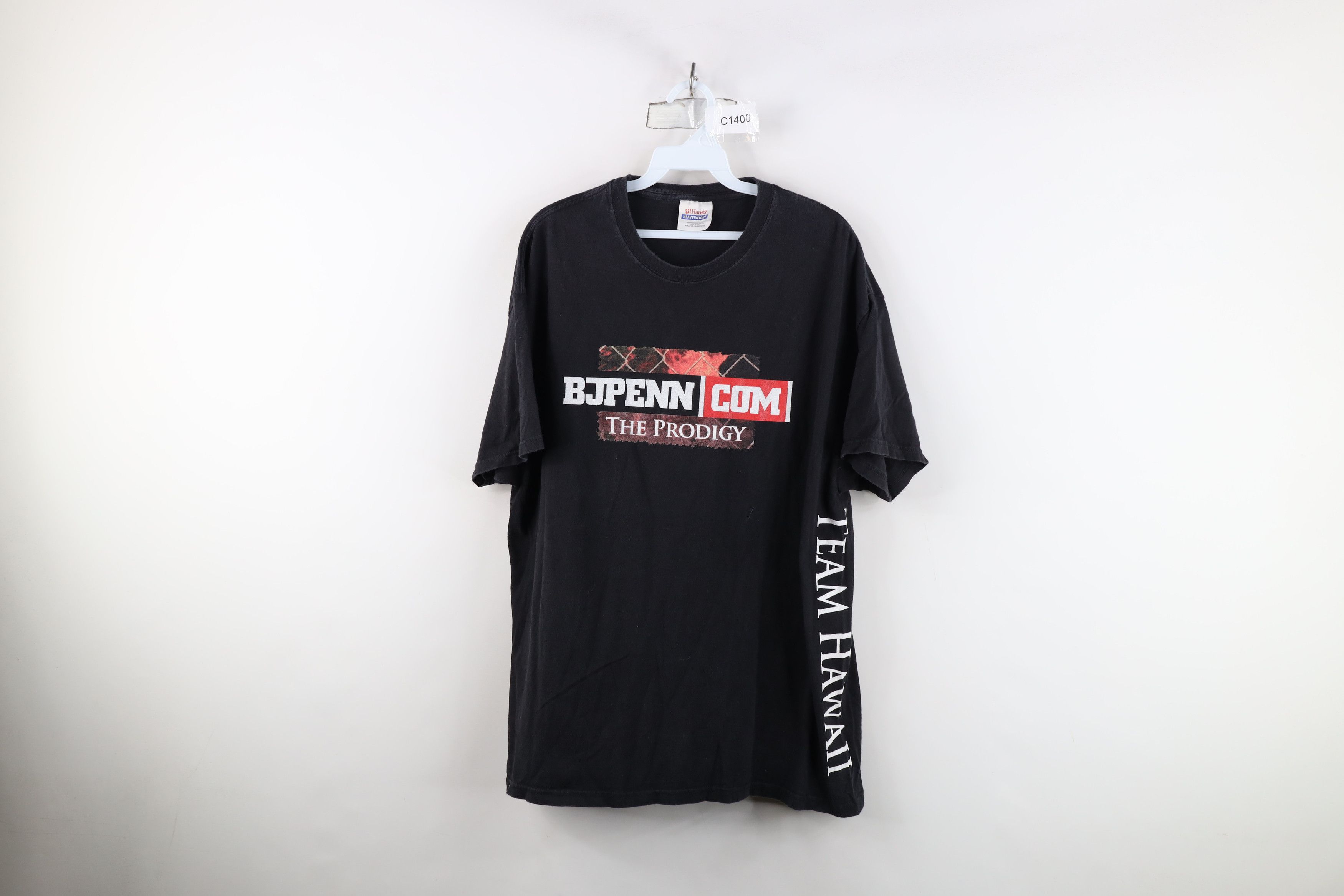 Vintage Vintage Y2K BJ Penn The Prodigy Team Hawaii T-Shirt Black Size US XL / EU 56 / 4 - 1 Thumbnail