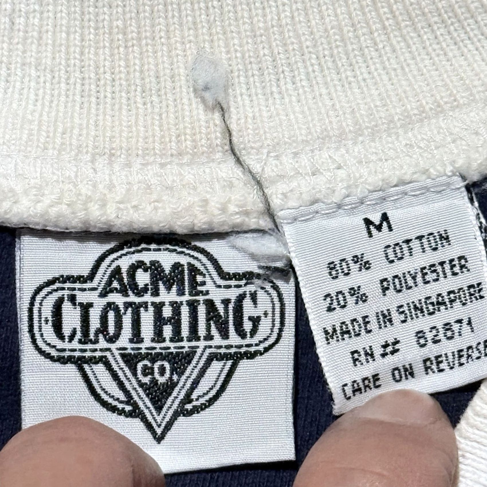Vintage VINTAGE Acme Looney Tunes Baseball Jacket Men White Blue Striped Size M Size US M / EU 48-50 / 2 - 7 Thumbnail