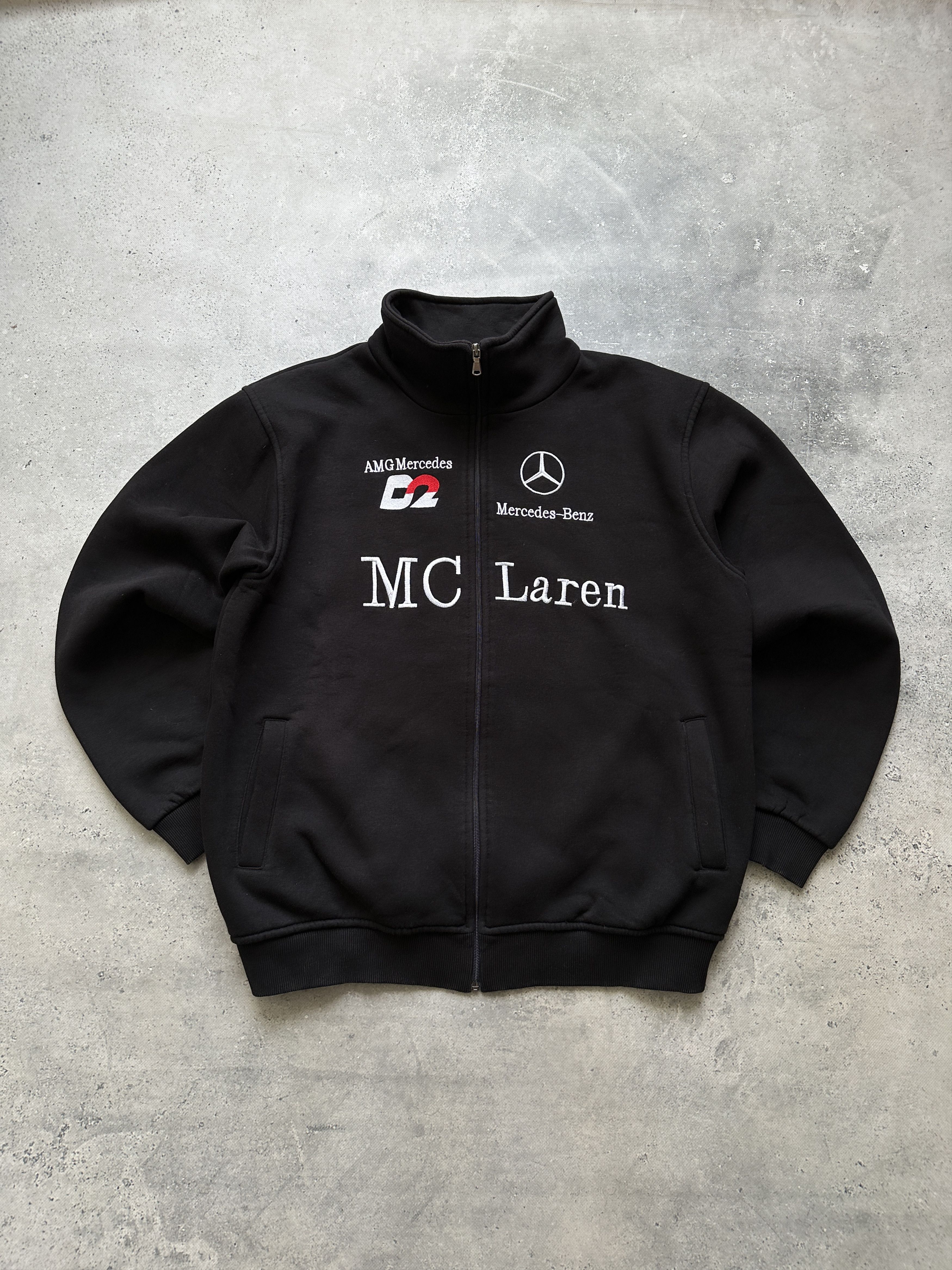 image of Mercedes Benz x Racing Vintage Mercedes-Benz Mclaren Racing Jacket in Black, Men's (Size XL)