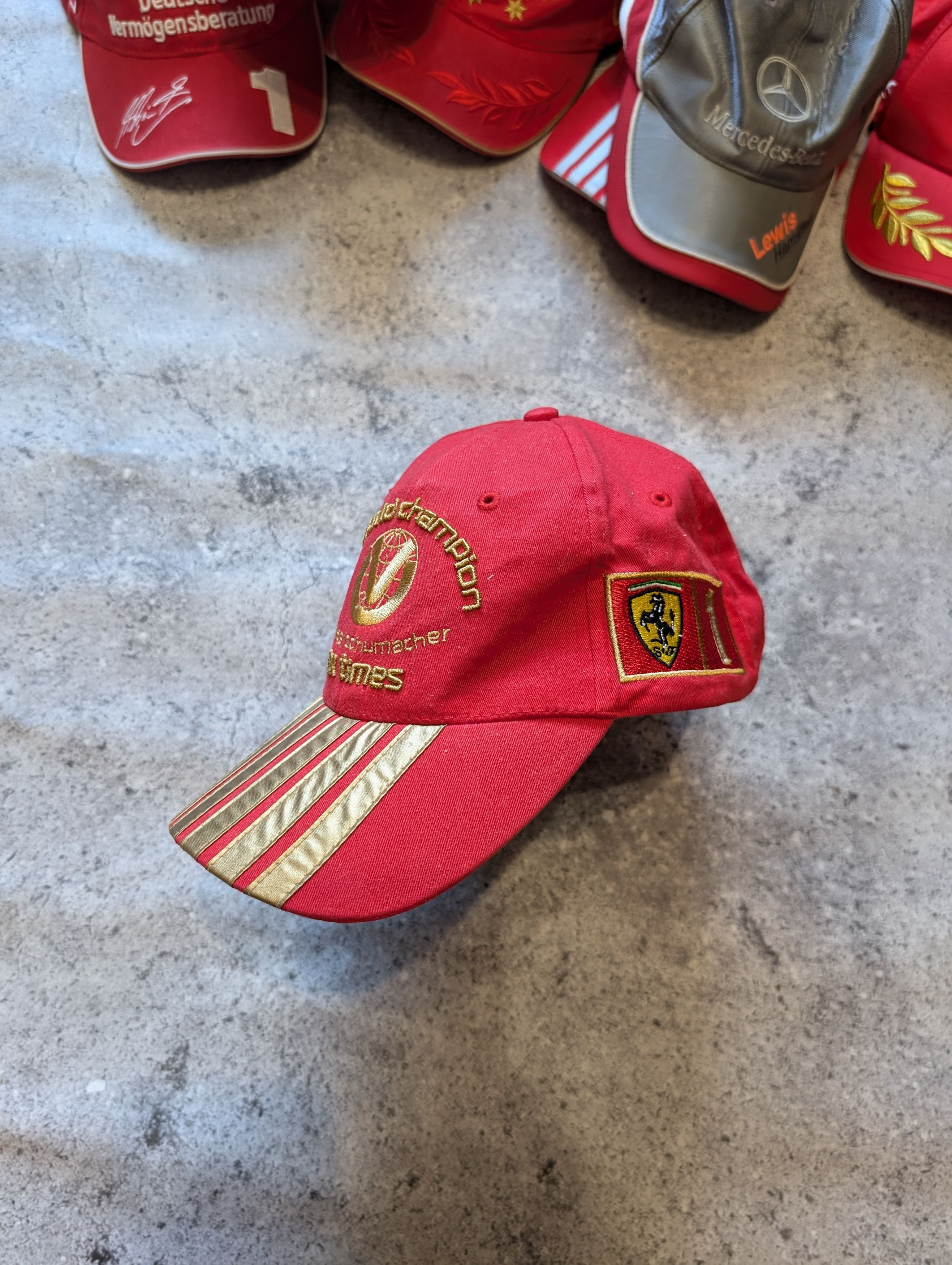 Ferrari Vintage F1 World Champion Michael Schumacher Ferrari Cap Size ONE SIZE - 4 Thumbnail