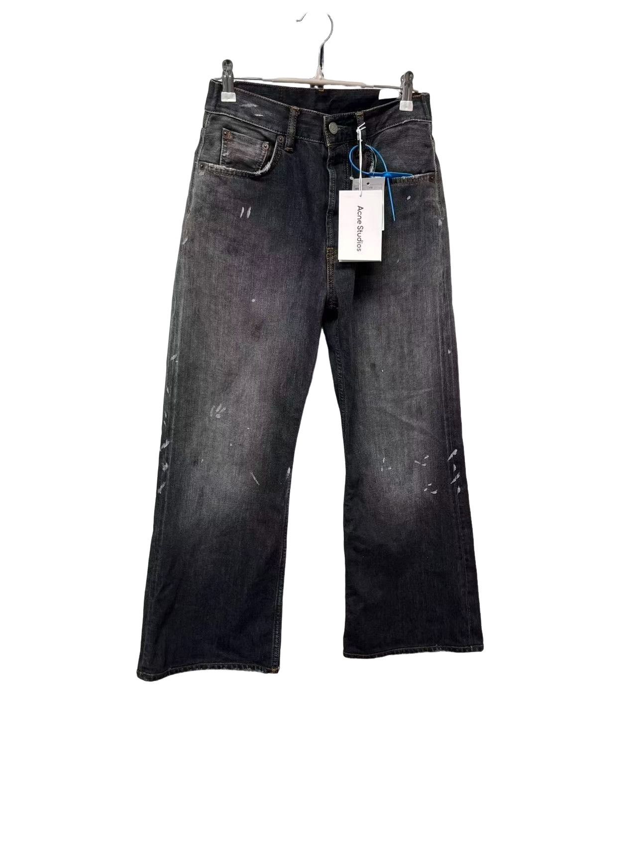 Acne Studios Acne Studios Painted Wide Leg Denim Jeans 27 Size US 27 - 1 Thumbnail