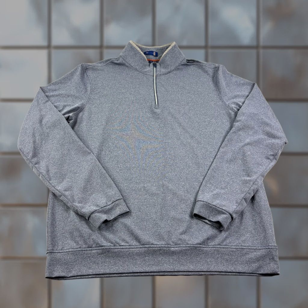 Vintage Stitch Shirt Mens M Blue 1/4 Zip Pullover Breathable Golf Activewear Casual Mock Neck Logo Polyester Regular Long Sleeve Size US M / EU 48-50 / 2 - 1 Thumbnail