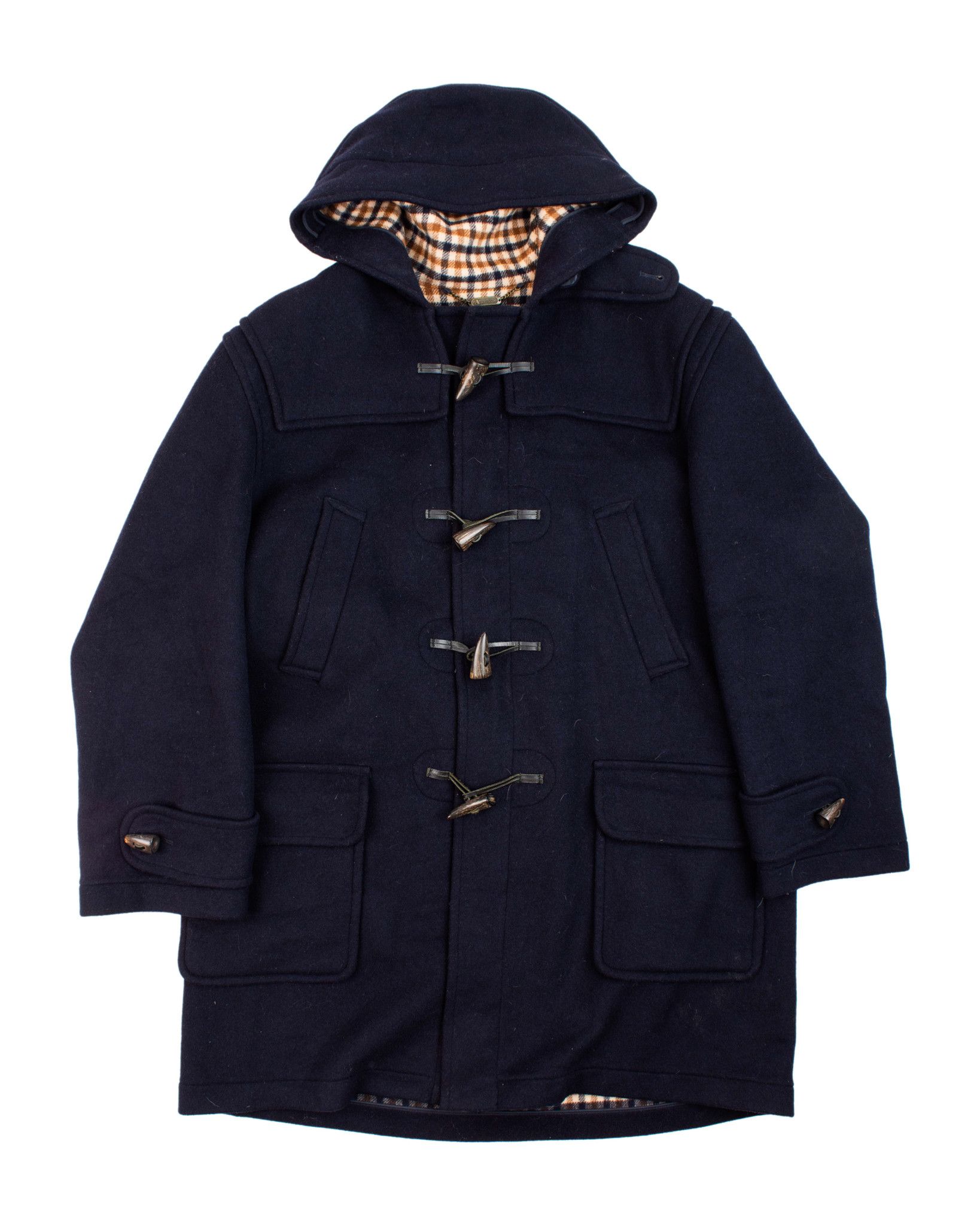 image of Aquascutum London Vintage Duffle Wool Coat / Jacket in Navy, Men's (Size XL)