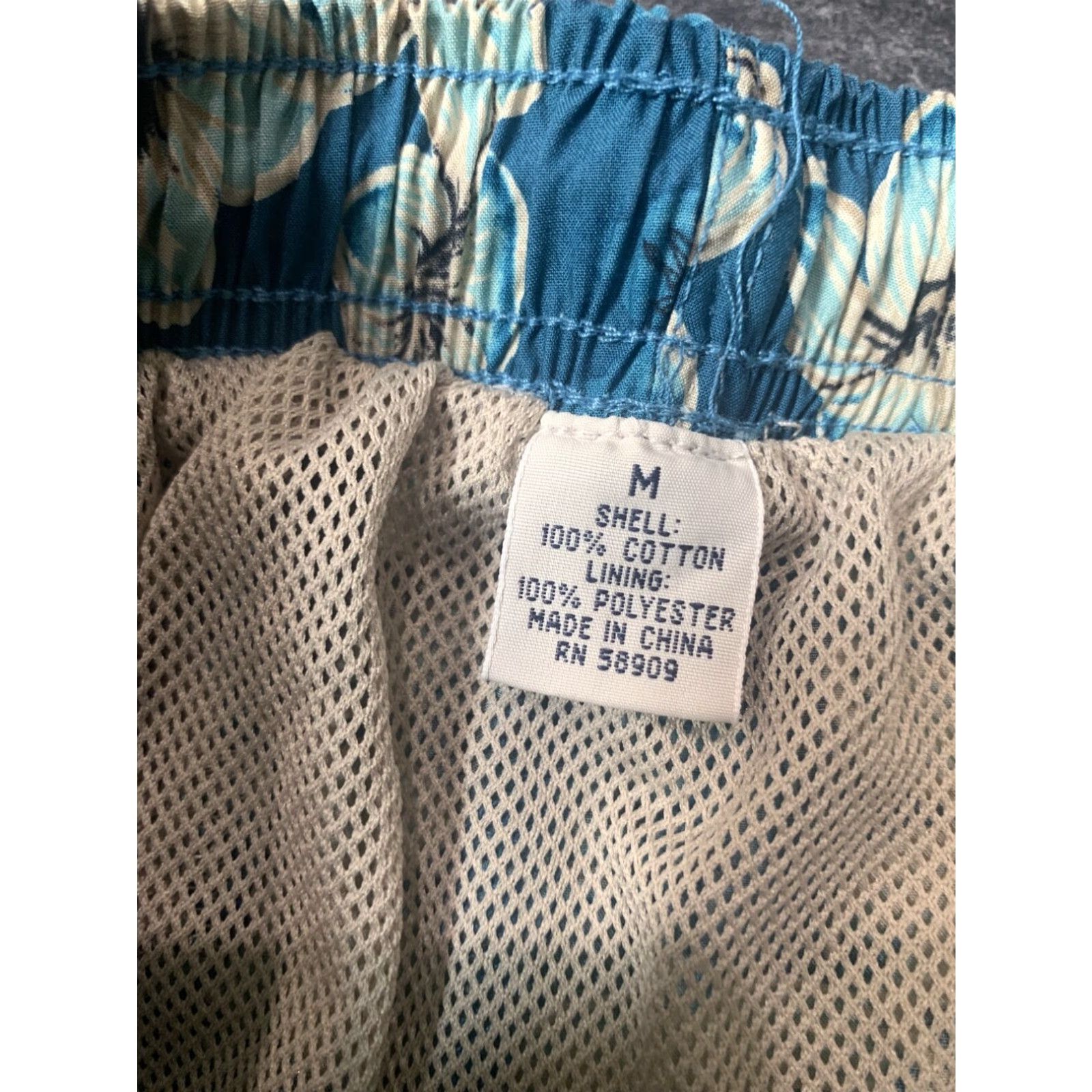 Roundtree & Yorke Roundtree & Yorke Mens Blue Hawaiian Floral Shorts Medium Size US 31 - 3 Thumbnail