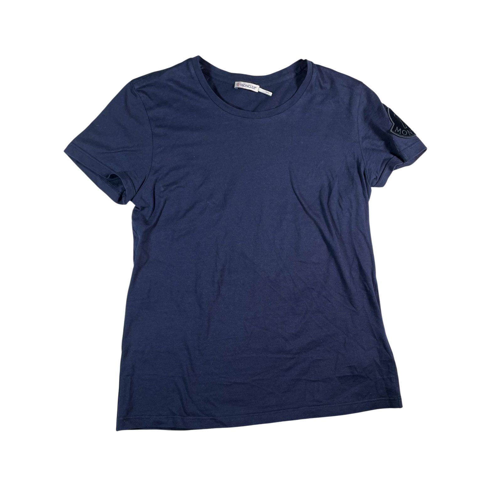 Moncler Moncler Sleeve Logo (Women's) Navy Tee Size M / US 6-8 / IT 42-44 - 1 Thumbnail