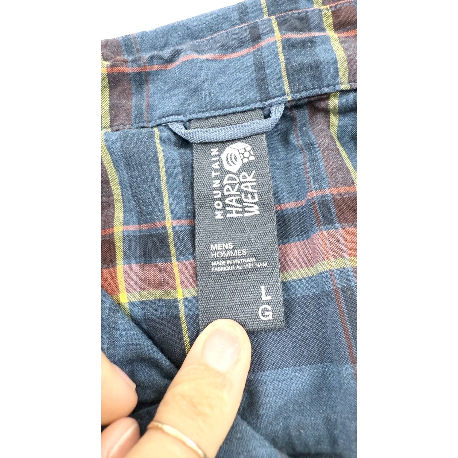Mountain Hardwear Mountain Hardwear Shirt Mens Large Blue Plaid Button Up Long Sleeve Outdoor Hiking Shirt Size US L / EU 52-54 / 3 - 4 Thumbnail