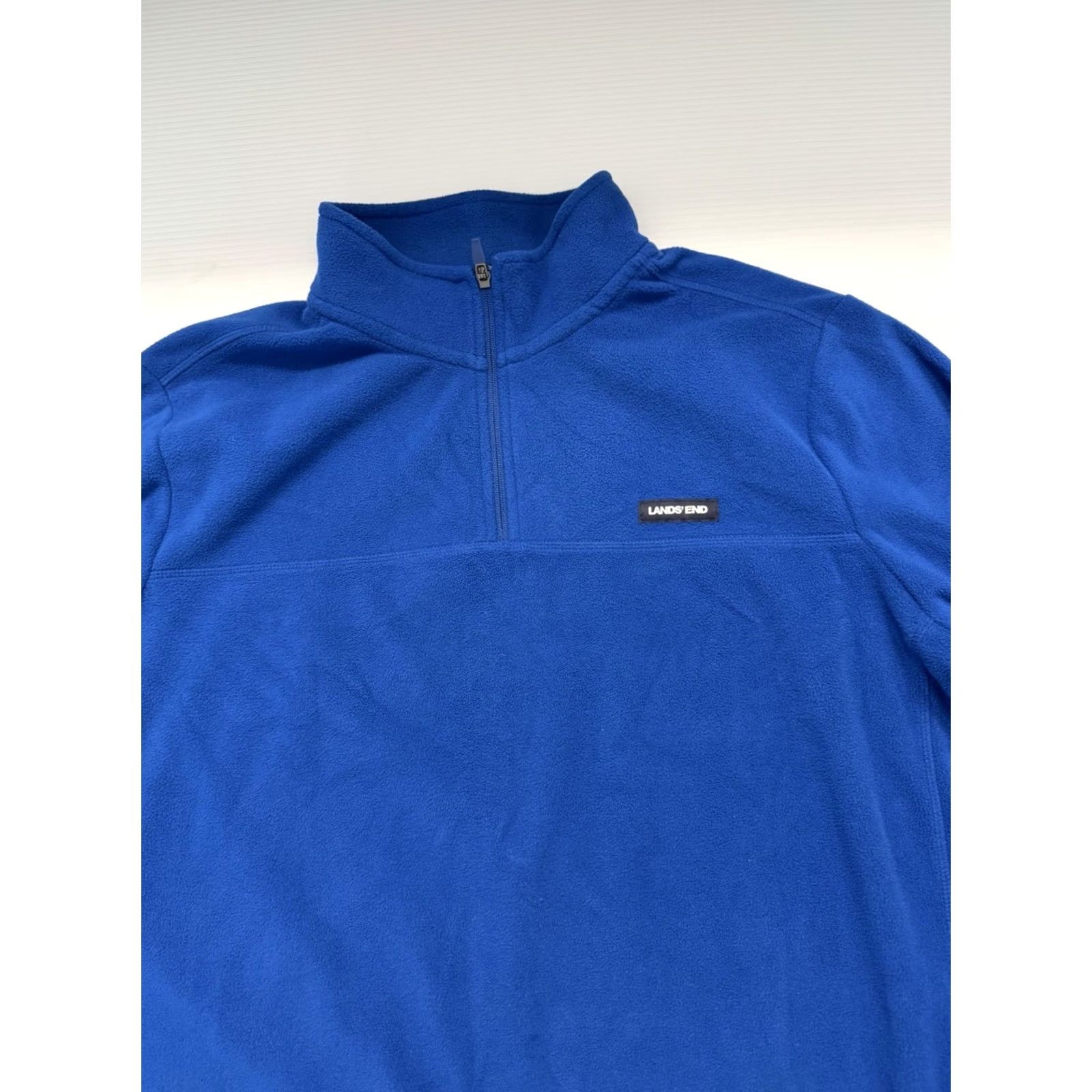 Lands' End Lands' End Blue Fleece Pullover Men XL 1/4 Zip Sweatshirt Regular Size Blue Mens Size US XL / EU 56 / 4 - 2 Thumbnail