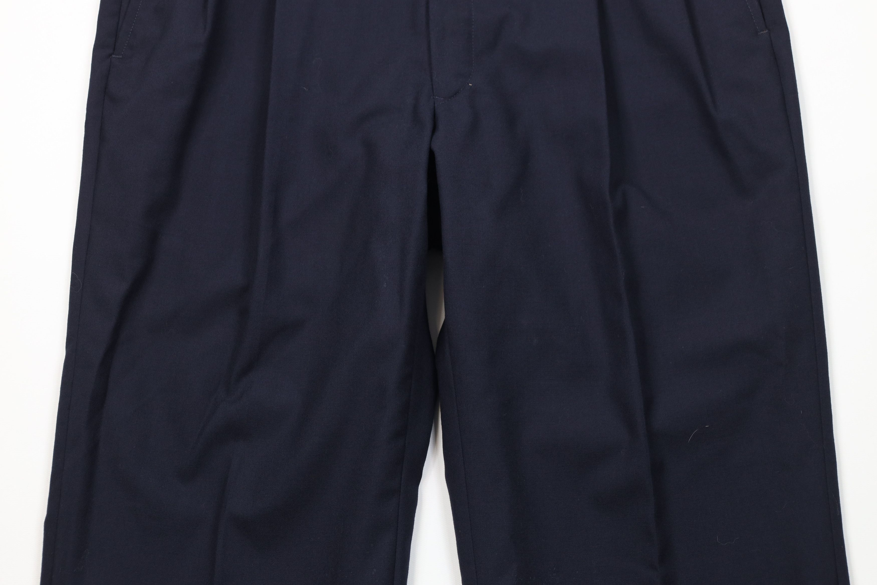 Vintage Vintage 70s Streetwear Wool Wide Leg Chino Pants Blue USA Size US 36 / EU 52 - 3 Thumbnail