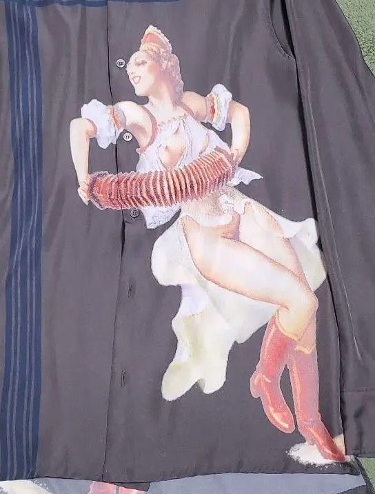 Yohji Yamamoto POUR HOMME archive 01aw Gansg Star era pinup girl shirt Size US L / EU 52-54 / 3 - 2 Thumbnail