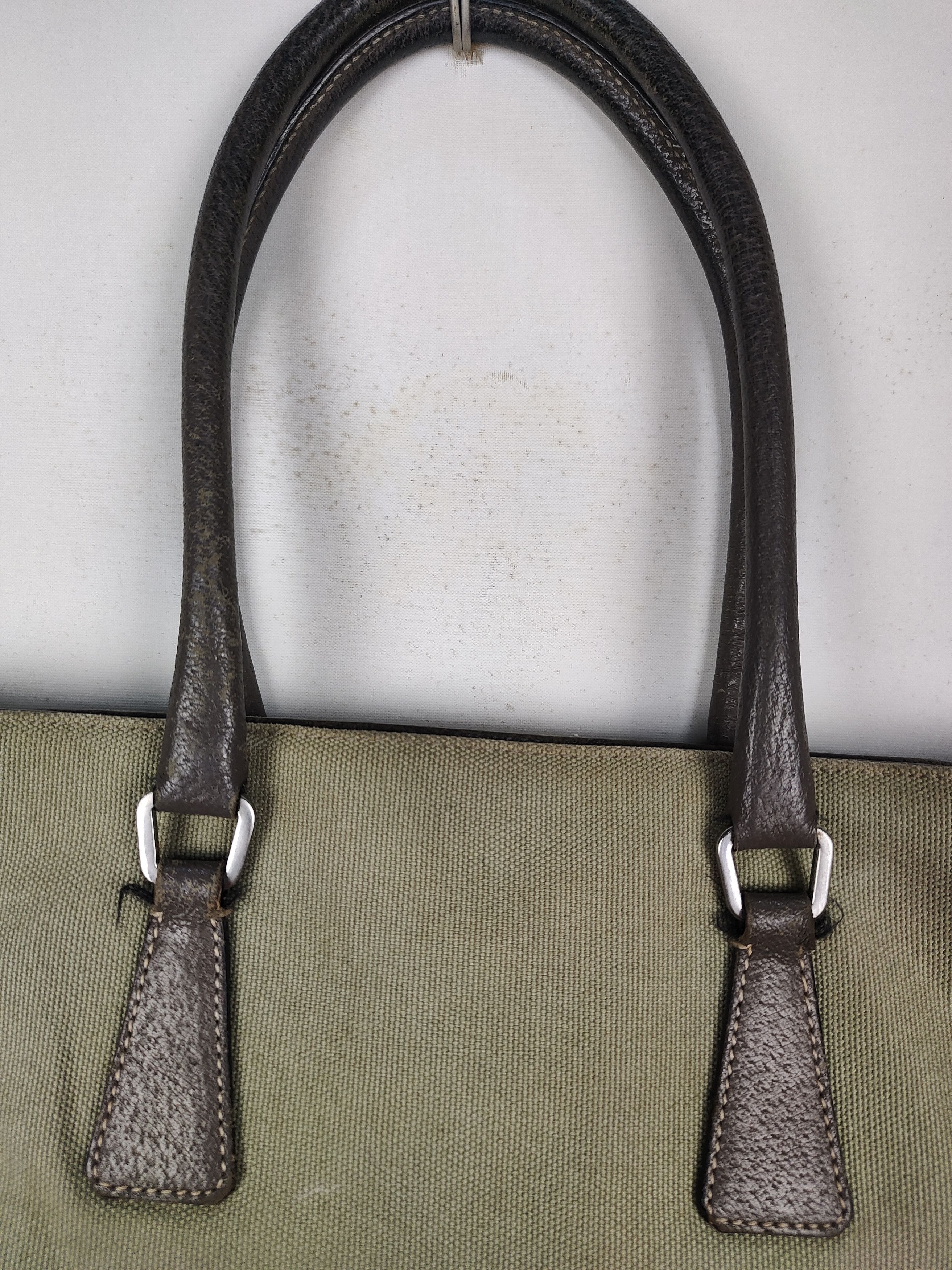 Prada Prada Canvas and Leather Hand Bag Size ONE SIZE - 5 Thumbnail