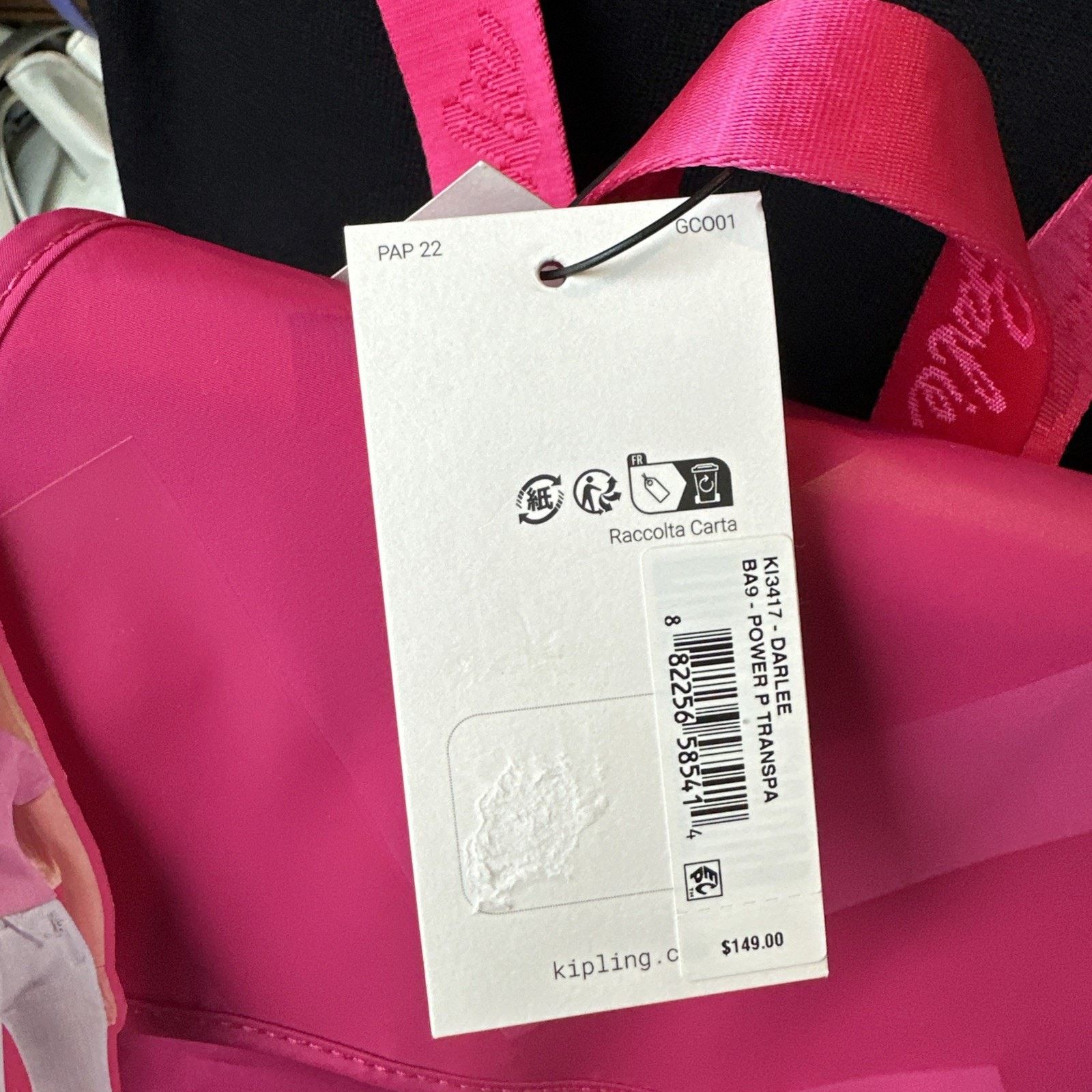 Other Kipling X Barbie DarleeTransparent Pink Backpack $149 NWT Size ONE SIZE - 5 Thumbnail