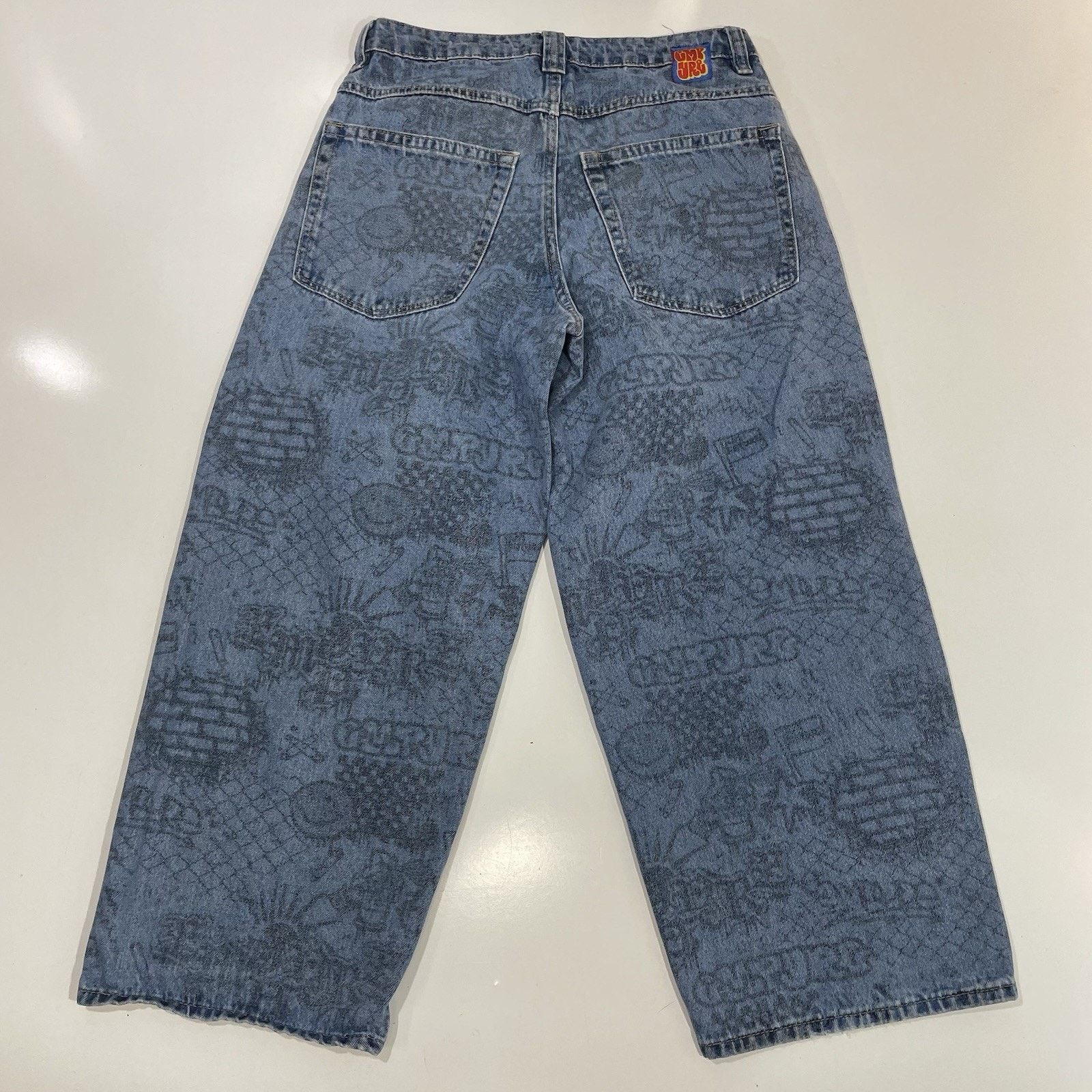 Empyre Empyre Graf Blue Wide Skate Jeans Extra Baggy Size 28 (30) Size US 28 / EU 44 - 8 Thumbnail
