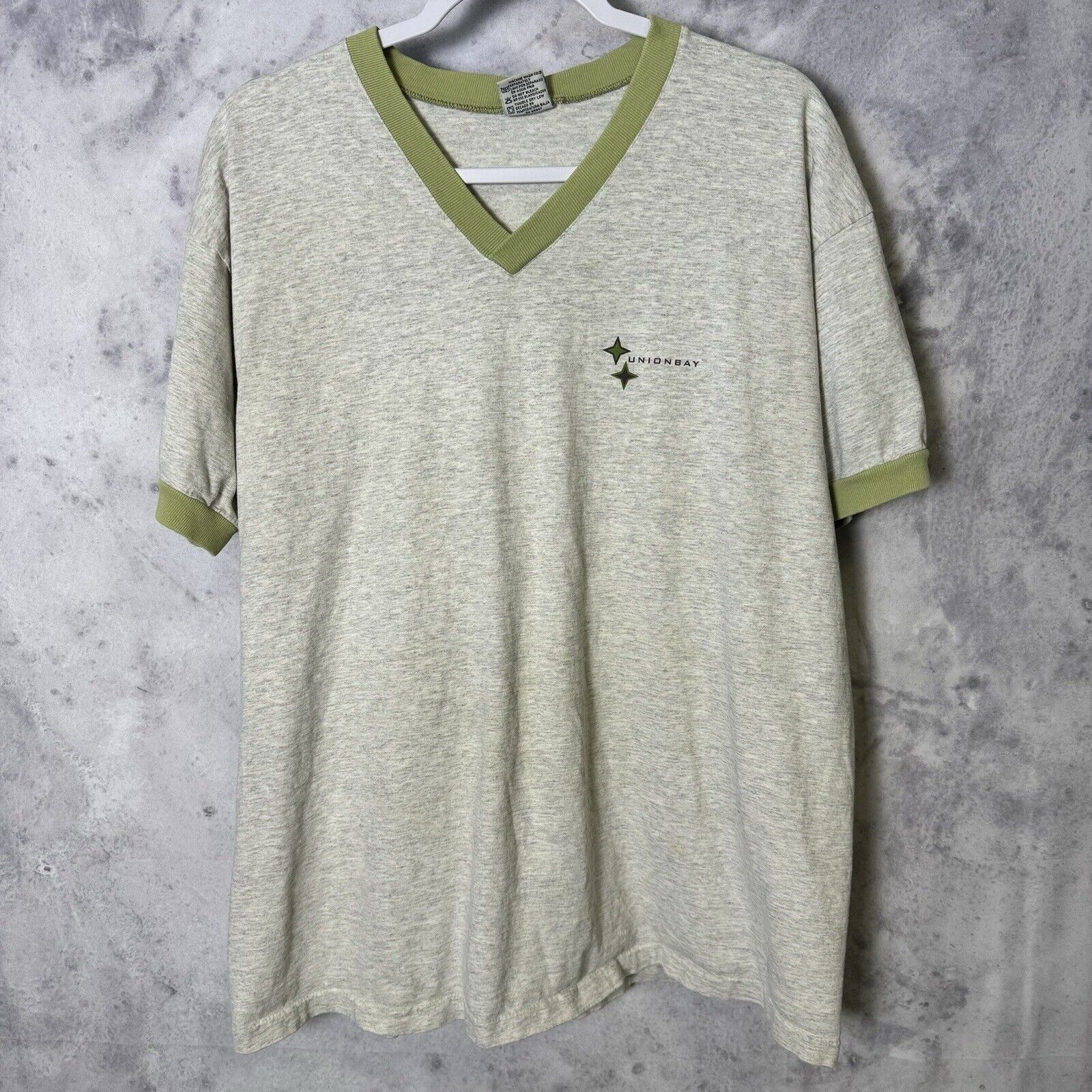 UNIONBAY Vintage Union Bay T Shirt Mens XL Gray V Neck 90s Y2K USA Size US XL / EU 56 / 4 - 2 Thumbnail