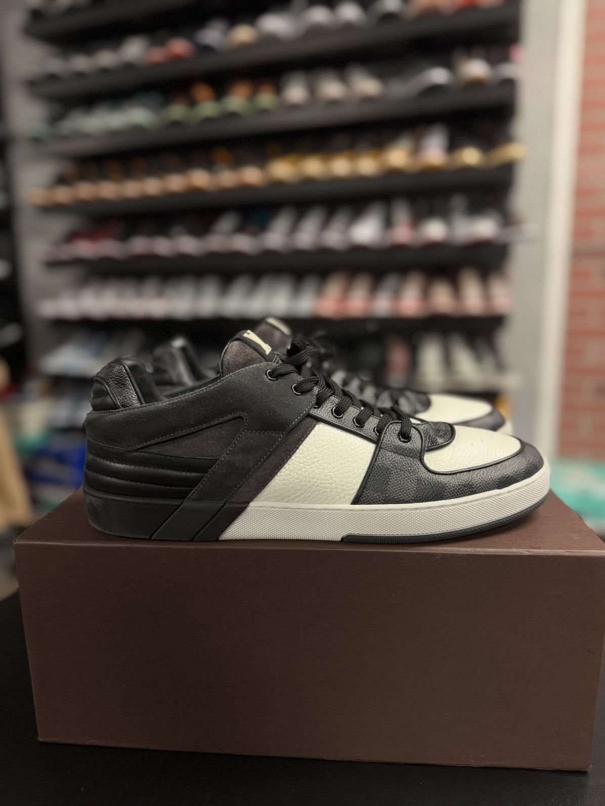 Louis Vuitton Louis Vuitton Graphite Damier Canvas Lowtop 10UK/11US Size US 11 / EU 44 - 5 Thumbnail