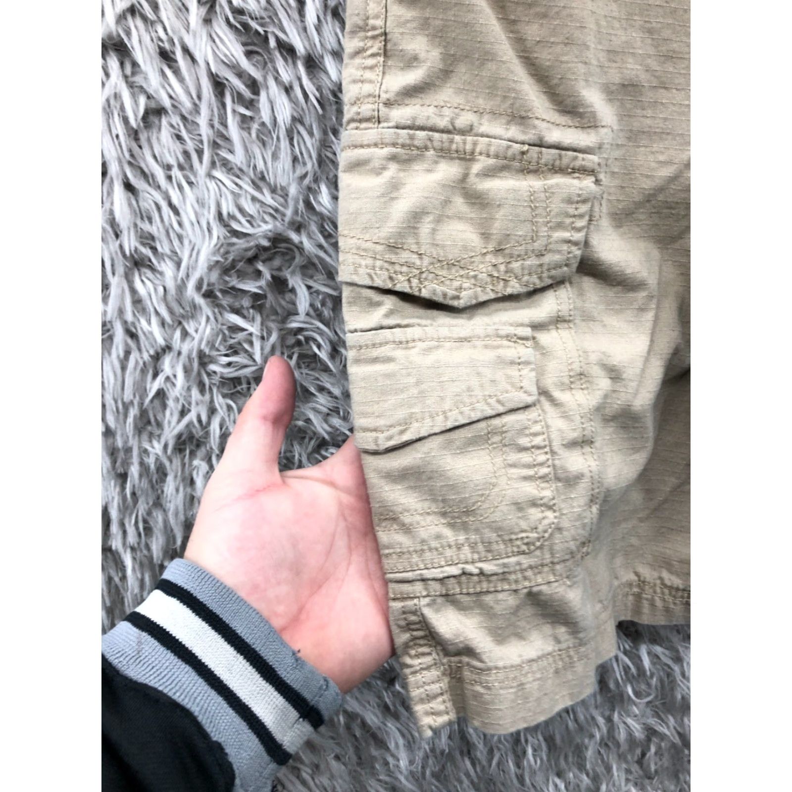 Nat Nast Nat Nast Cargo Shorts Mens 30 Beige Mid Rise 5-Pocket Denim-Style Cotton Blend Size US 30 / EU 46 - 4 Thumbnail