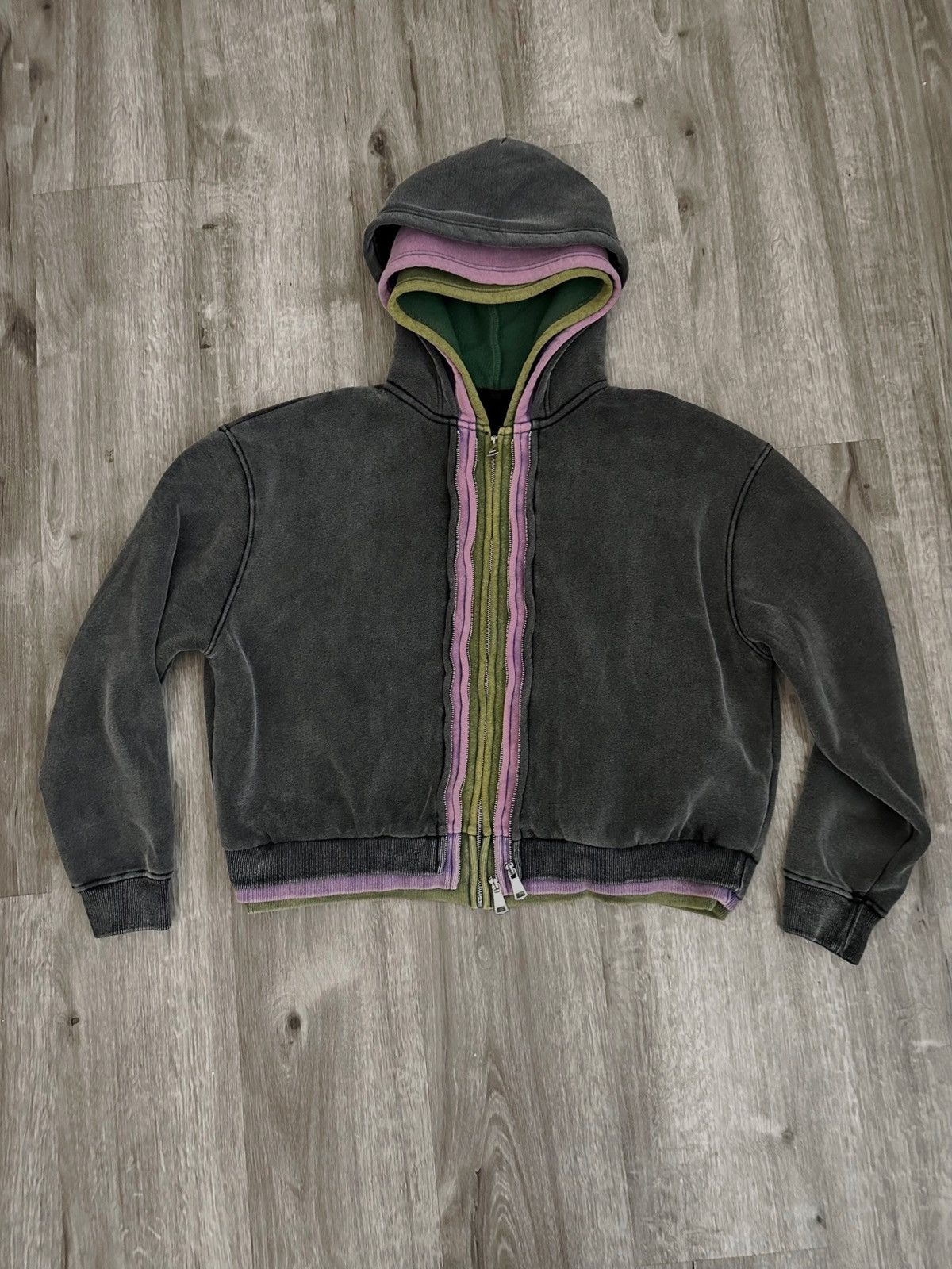 The GV Gallery GV GALLERY Triple Zip Up Splice Hoodie Size US S / EU 44-46 / 1 - 1 Thumbnail