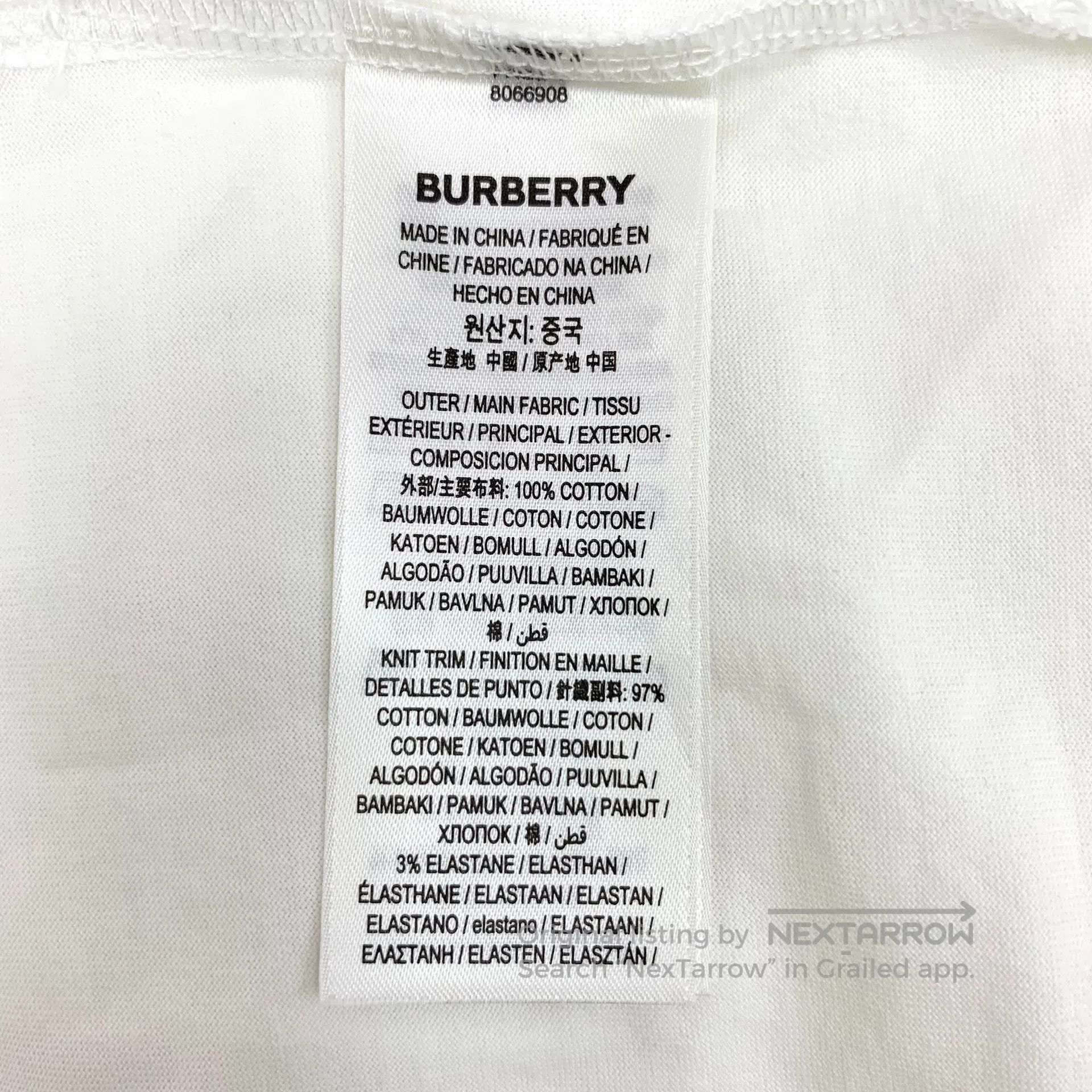 Burberry Burberry White pocket logo embroidery cotton round-neck sh Size US L / EU 52-54 / 3 - 6 Thumbnail