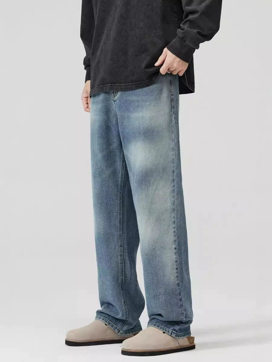 Japanese Brand × Jean Men's loose washed gradient wide-leg baggy jeans Size US 32 / EU 48 - 3 Thumbnail