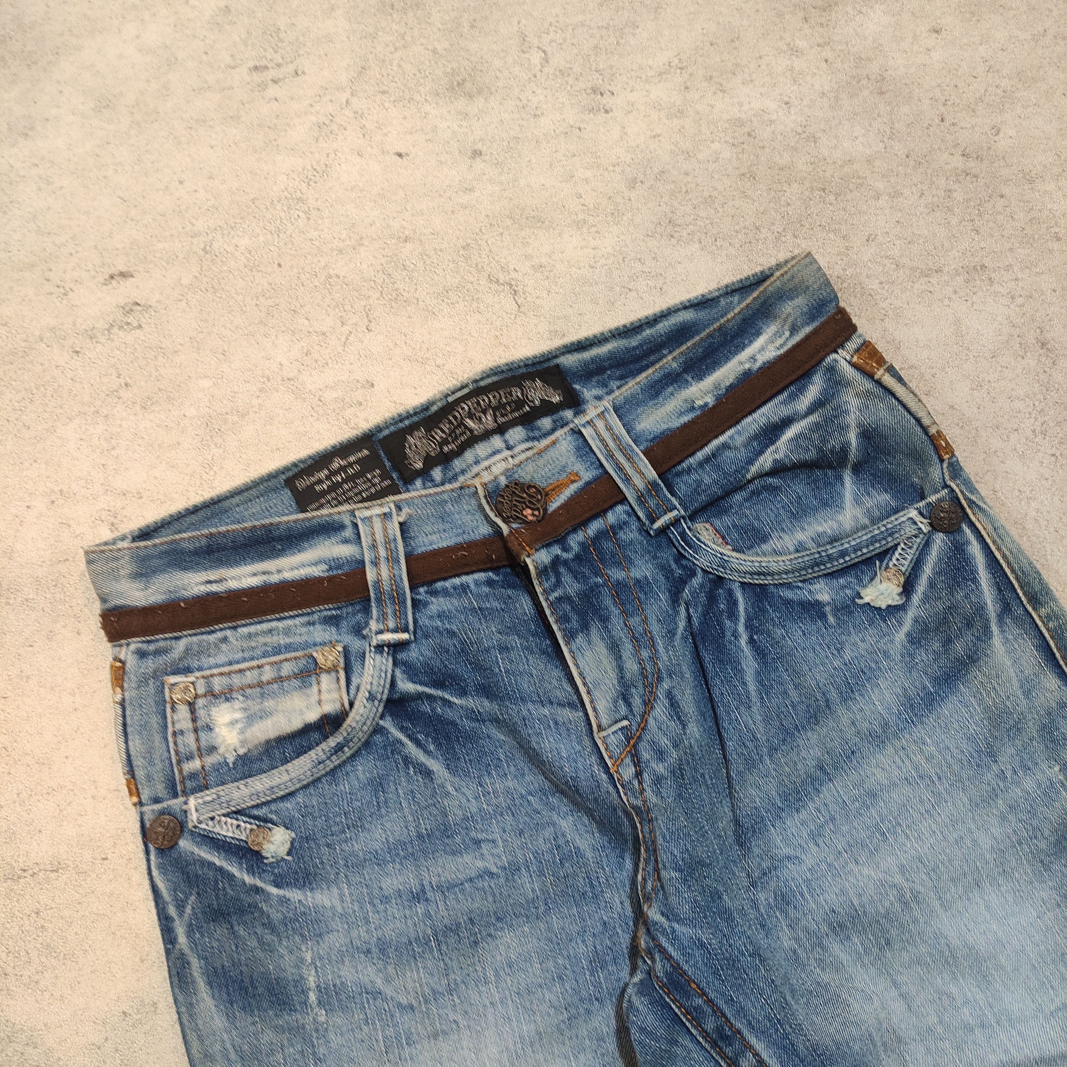 Tornado Mart RARE!! Red Pepper Archive Denim 2000s Vkei Y2k Size US 29 - 3 Thumbnail