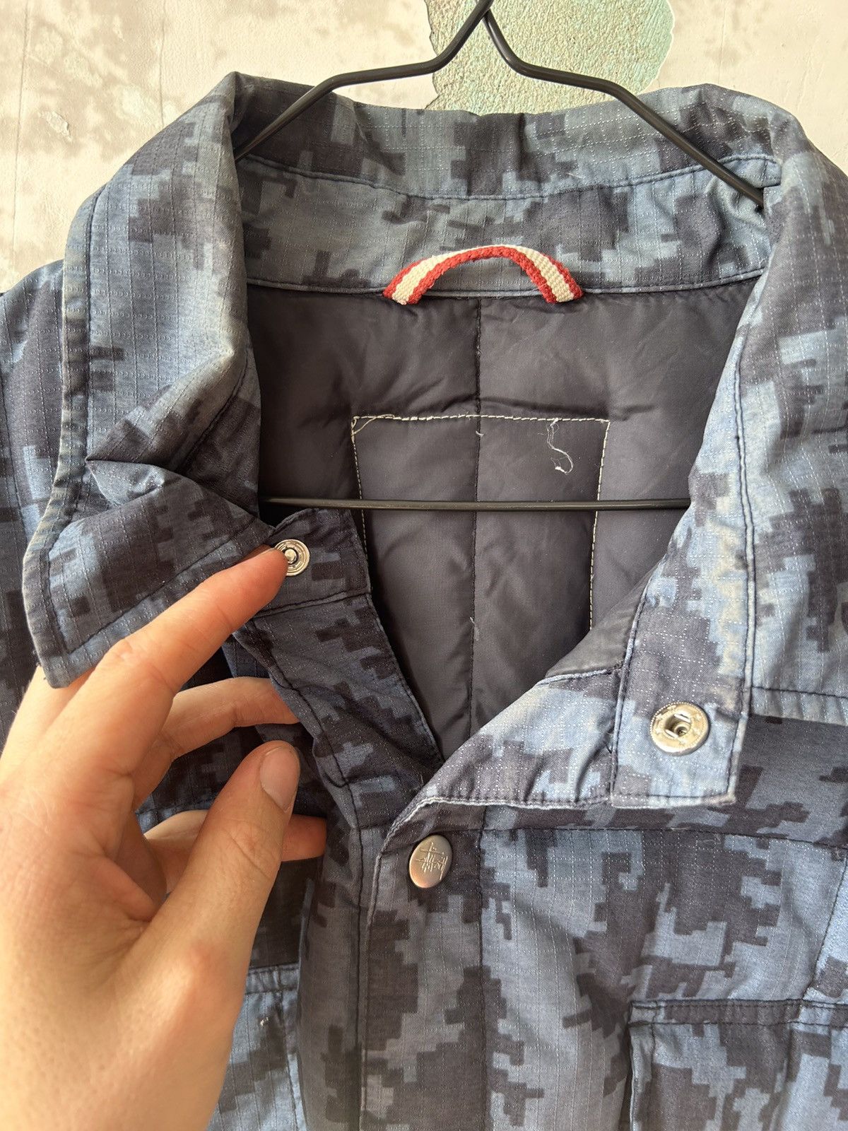 Japanese Brand × Stussy STUSSY DOWN CAMO RARE JACKET PUFFER Size US L / EU 52-54 / 3 - 5 Thumbnail