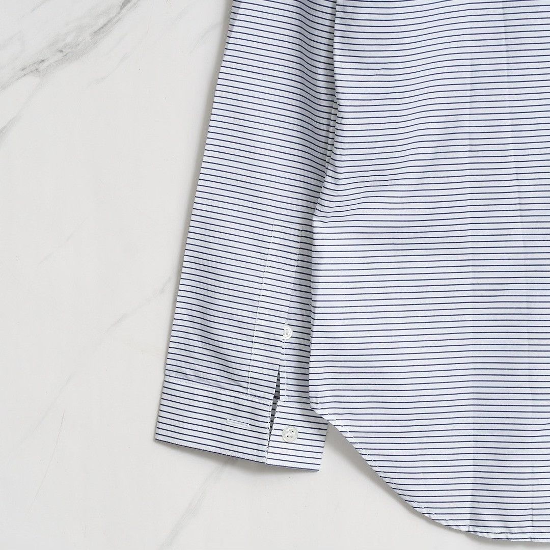 Dior Dior Men's Blue White Striped Shirt Size US S / EU 44-46 / 1 - 7 Thumbnail