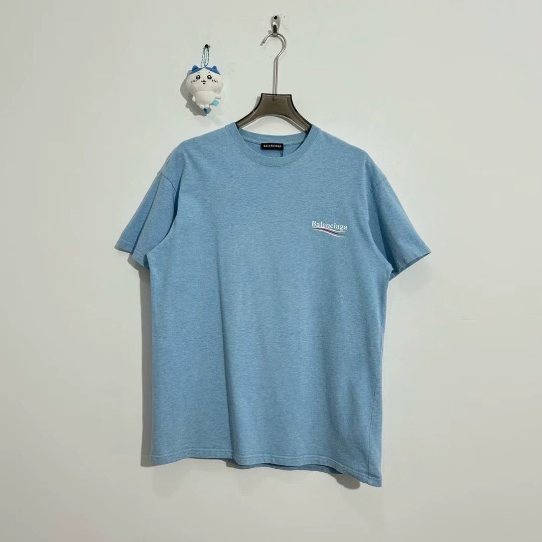 Balenciaga Balenciaga smog blue cola short sleeved shirt Size US S / EU 44-46 / 1 - 1 Thumbnail