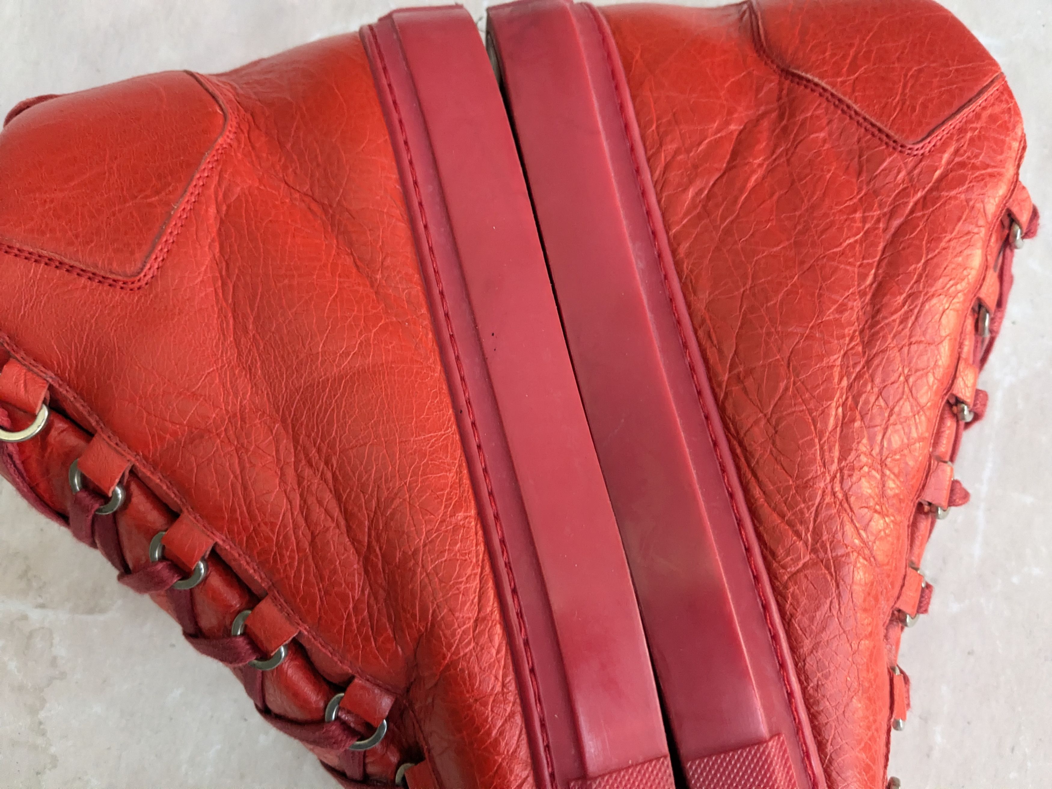 Balenciaga Balenciaga Arena Red 11 High Tops Leather Size US 11 / EU 44 - 10 Thumbnail