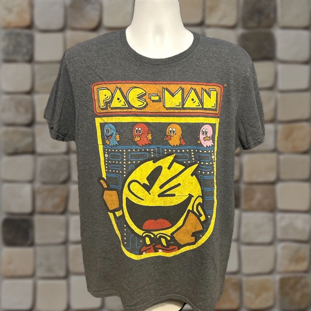 Etro PAC-Man Retro Shirt Men Large Dark Gray Short Sleeve Graphic Print 80s Gaming Size US L / EU 52-54 / 3 - 1 Thumbnail