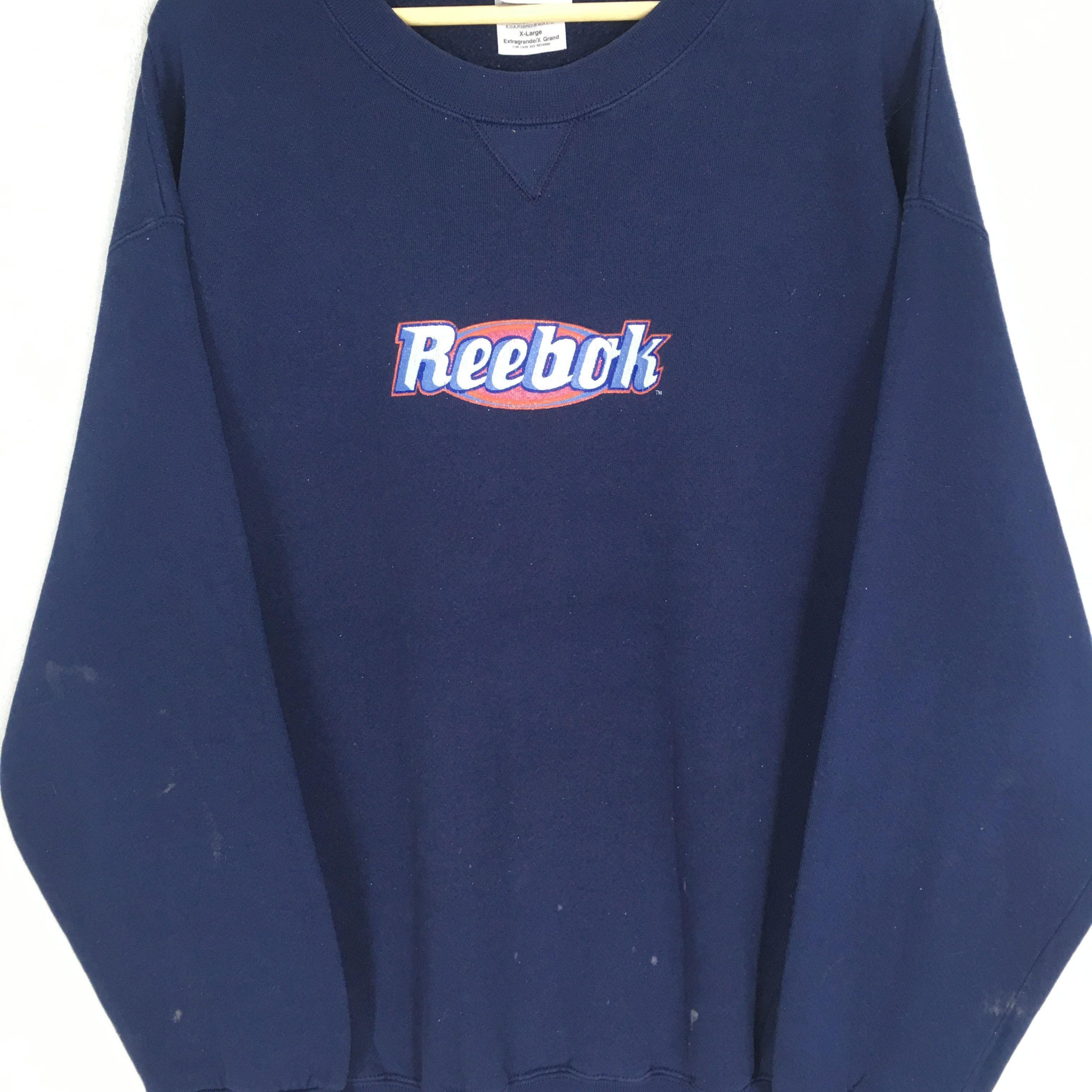 Reebok Vintage 90's Retro Reebok Blue Sweatshirt Xlarge - 642 Size US XL / EU 56 / 4 - 3 Thumbnail