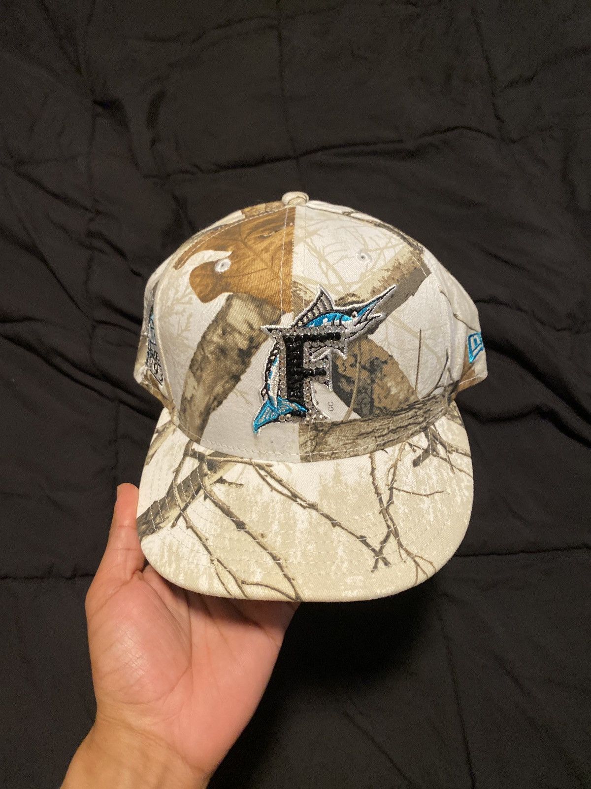 New Era Florida Marlins Camo New Era Hat X Not An Influencer Size ONE SIZE - 1 Thumbnail
