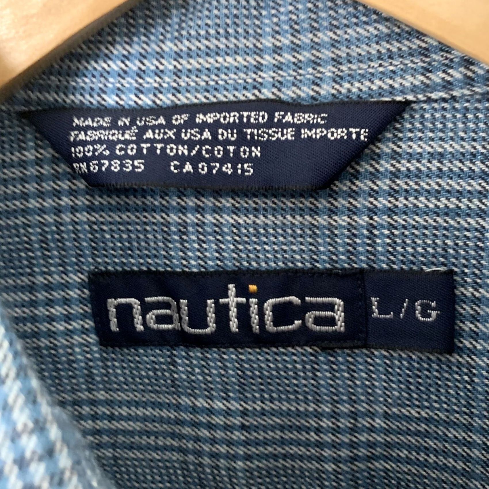 Nautica VINTAGE Nautica Shirt Mens Large Blue Glen Plaid Flannel Long Sleeve Button USA Size US L / EU 52-54 / 3 - 2 Thumbnail
