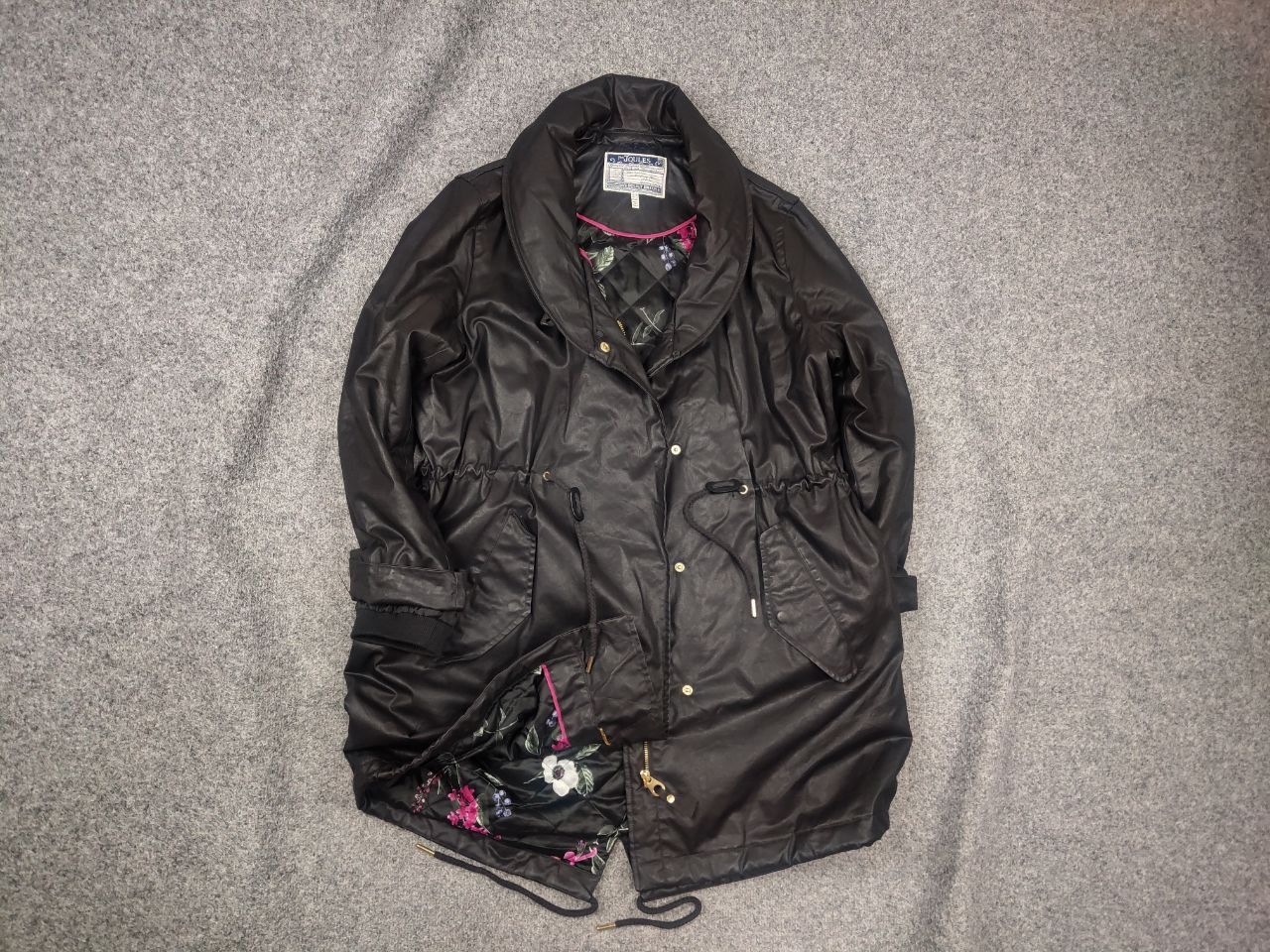 Vintage Joules swanson Design Wax Style Canvas Coat Parka Jacket Size XL / US 12-14 / IT 48-50 - 2 Thumbnail