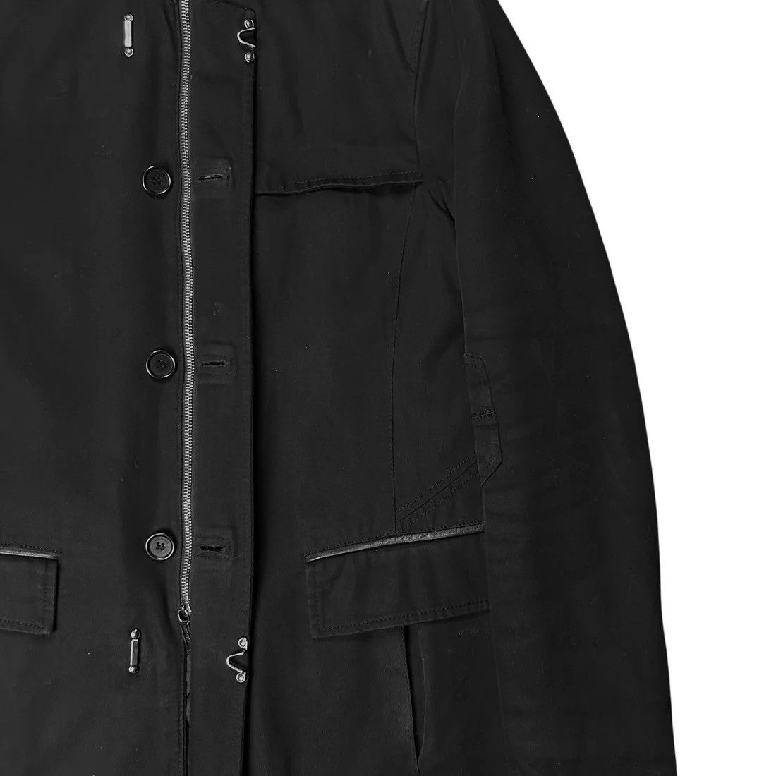 Dirk Bikkembergs Dirk Bikkembergs Multi Button Leather Collar Coat - AW09 Size US M / EU 48-50 / 2 - 7 Thumbnail