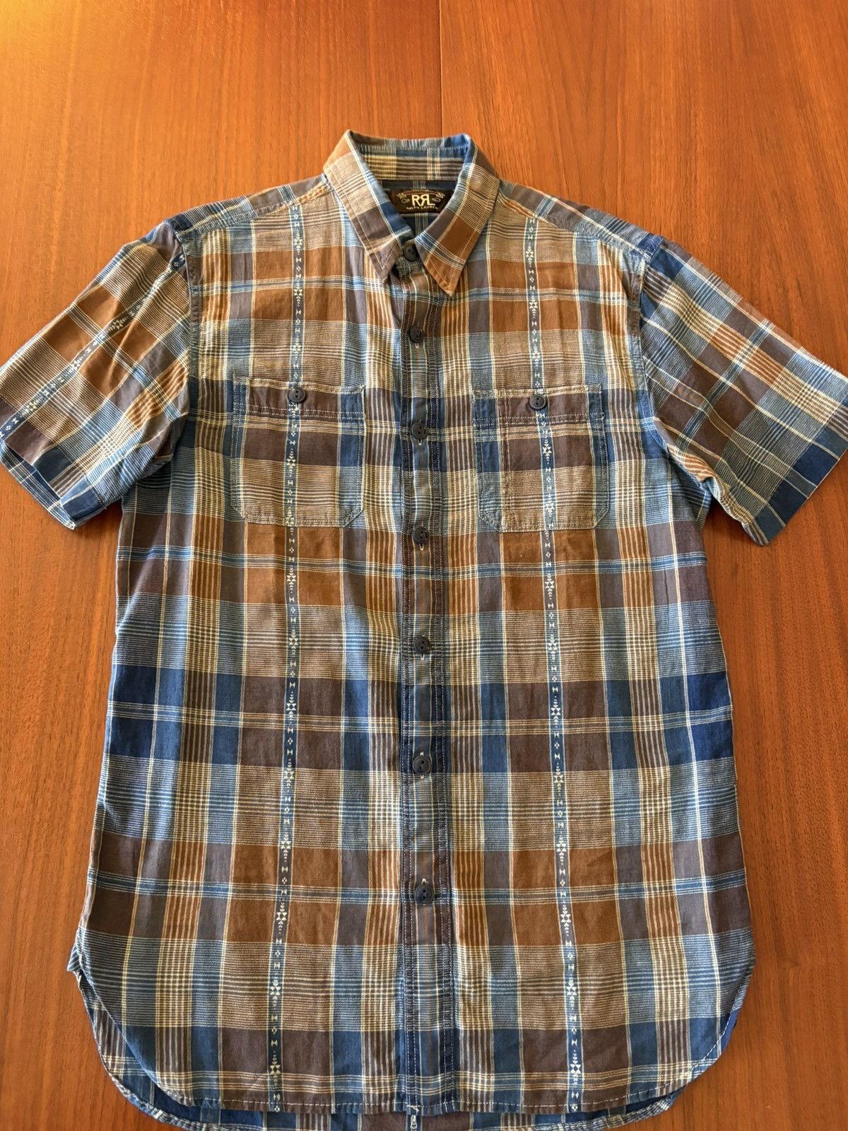 RRL DOUBLE RL RALPH LAUREN JACQUARD SHIRT SMALL