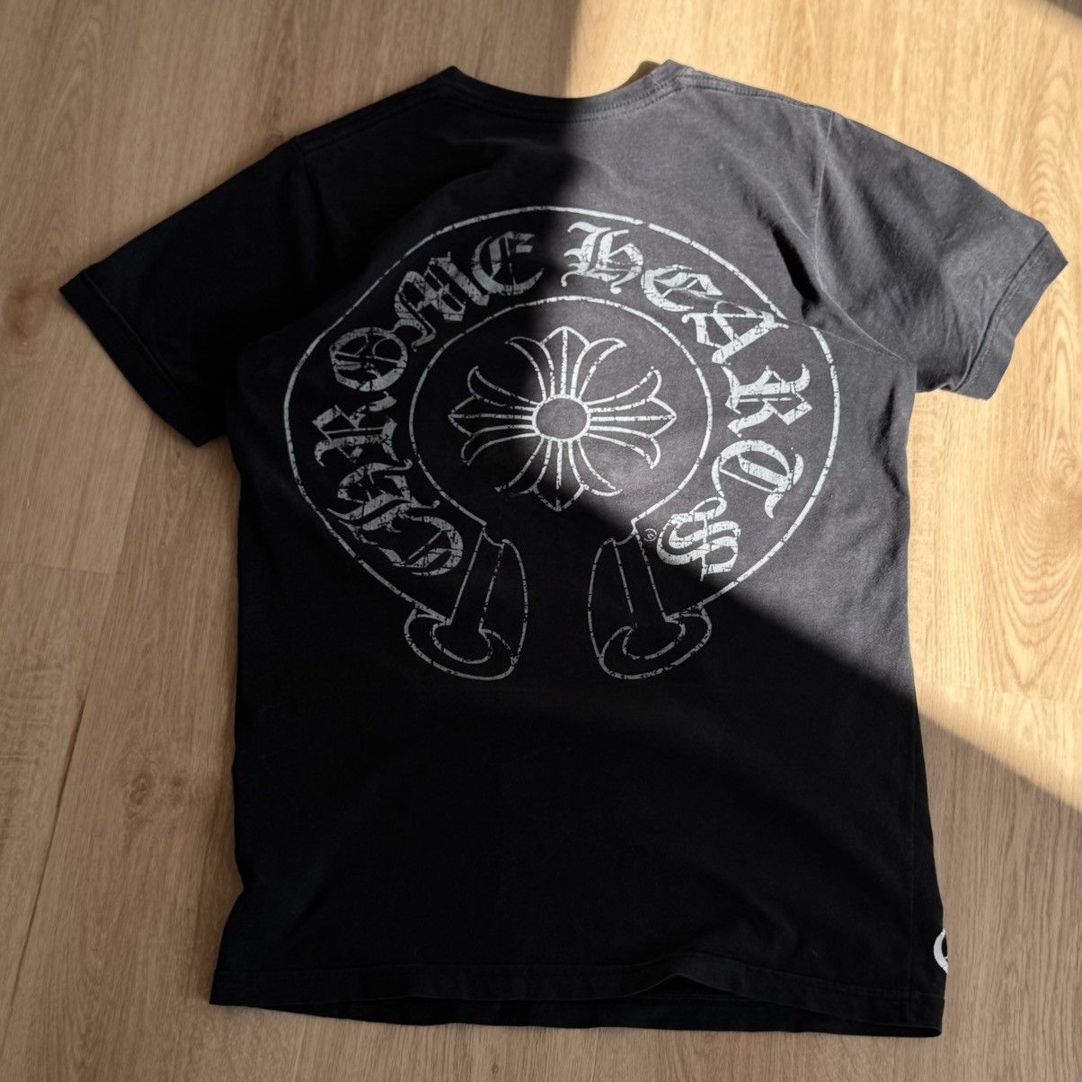 Chrome Hearts Vintage Black Silver Horseshoe Plus T Shirt