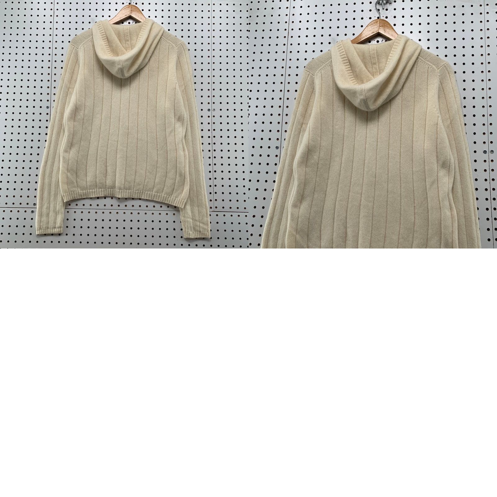 Vintage VINTAGE Pure Cashmere 100% Cashmere Sweater Hoodie Womens XL Beige Cable Knit Soft Size XL / US 12-14 / IT 48-50 - 9 Thumbnail