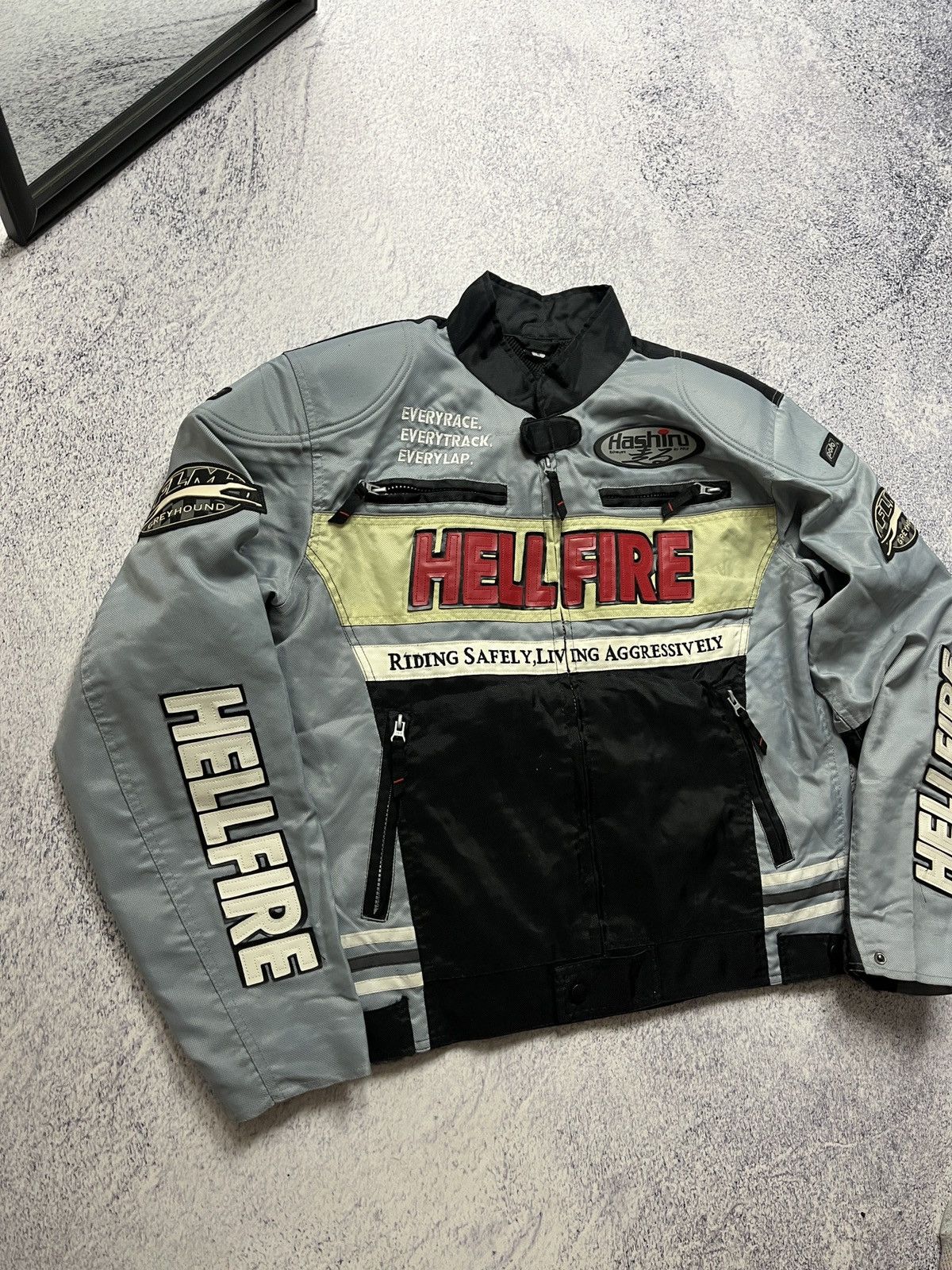 Vintage Vintage Hell Fire High Power Racing Jacket Moto Big Logo Size US S / EU 44-46 / 1 - 5 Thumbnail