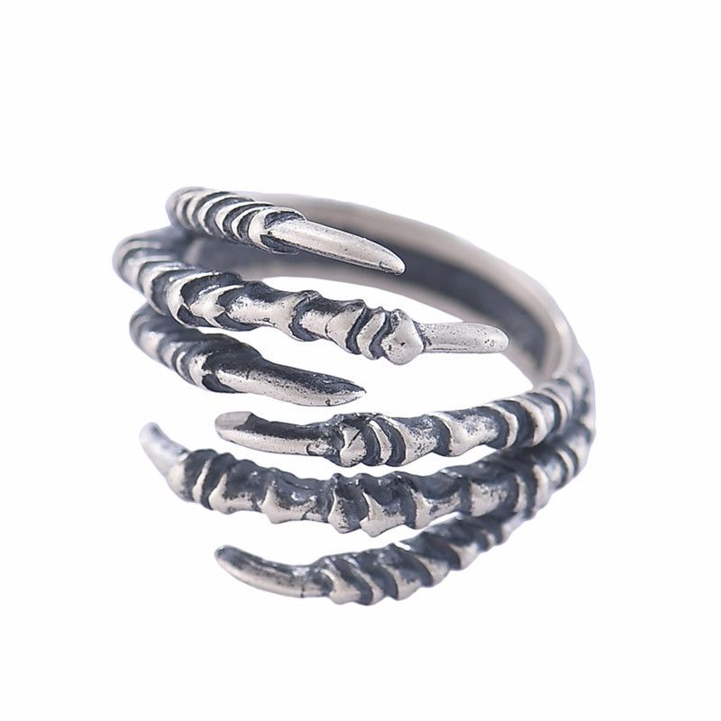 Jewelry Skull Punk Jewelry Rings Open Size Chrome Ring (Size 7-13) Size ONE SIZE - 6 Thumbnail
