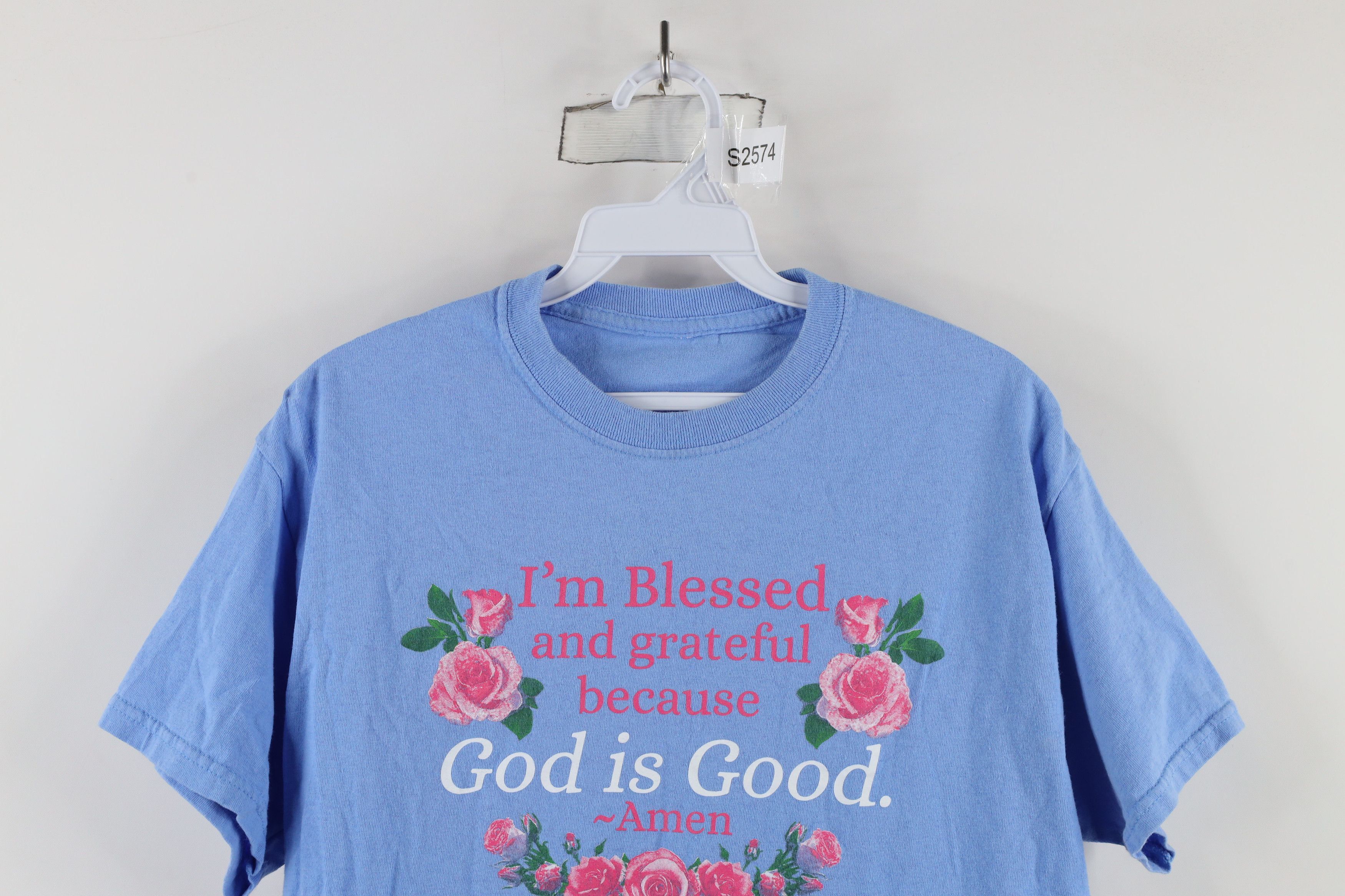 Vintage Vintage 90s Christianity I'm Blessed God Is Good T-Shirt Size M / US 6-8 / IT 42-44 - 2 Thumbnail