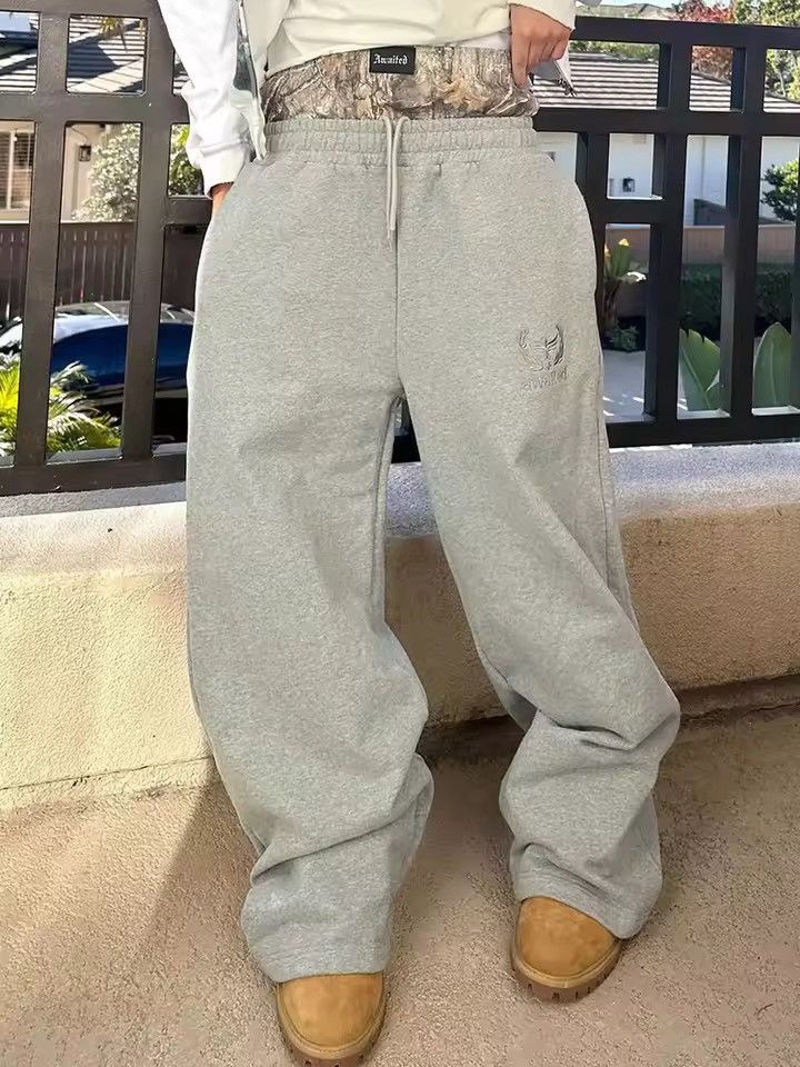 Japanese Brand Asaoka x Kumi Double Waist Camouflage Boxer Baggy Sweatpants Size US 31 - 1 Thumbnail